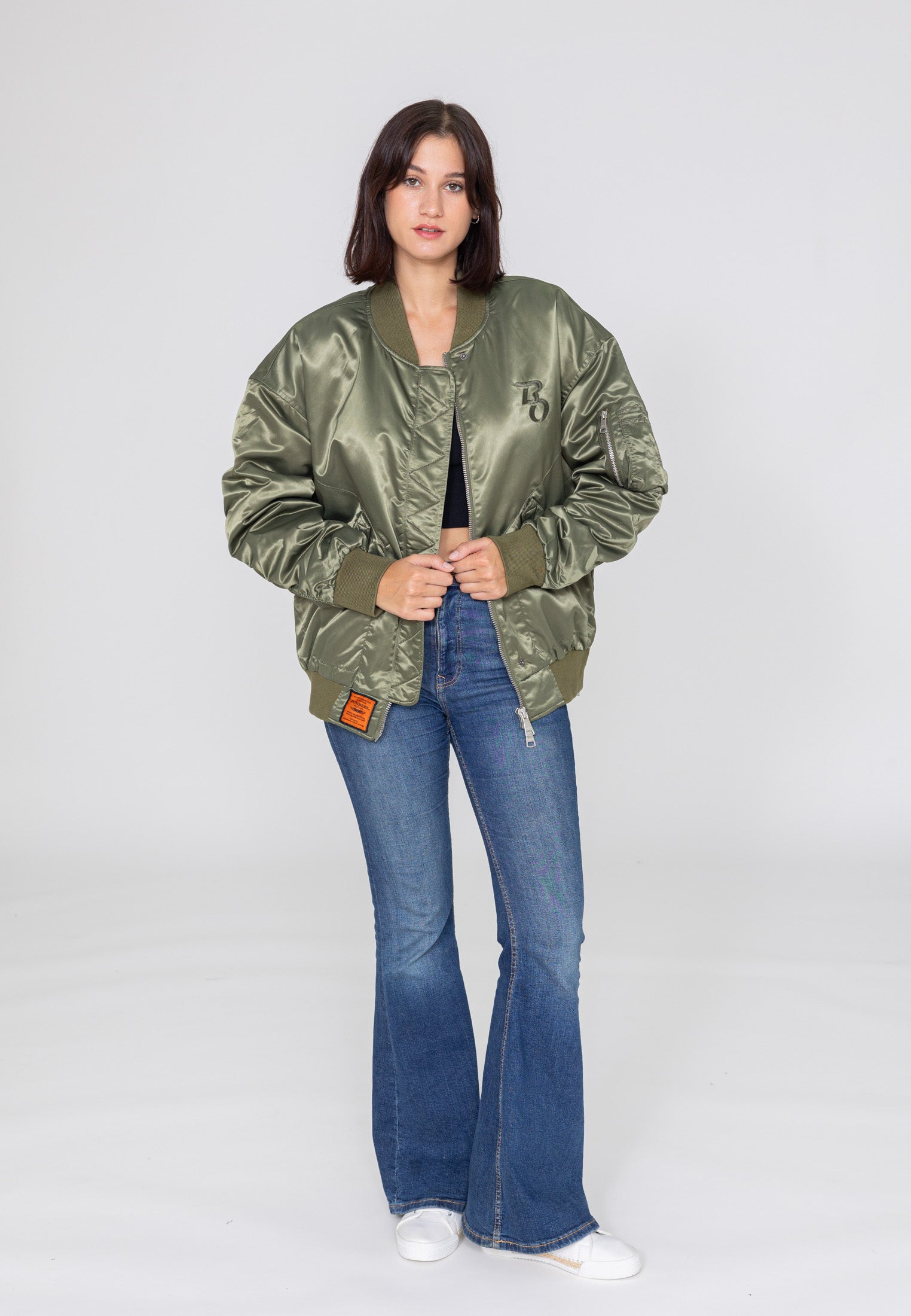 Wavy U Bomberjacke in Kaki Jacken Bombers Original