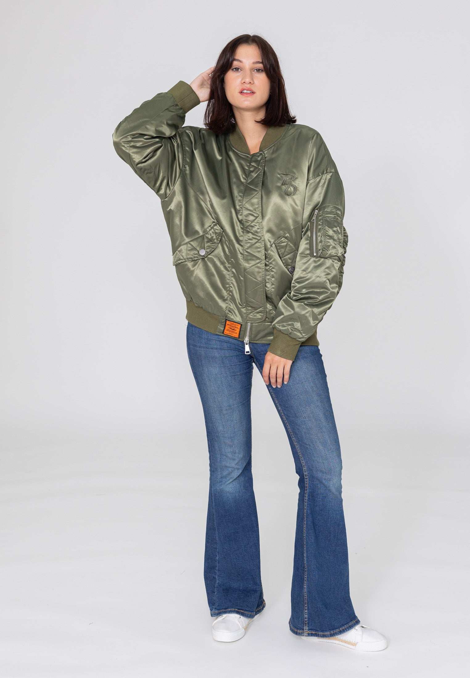 Wavy U Bomberjacke in Kaki Jacken Bombers Original