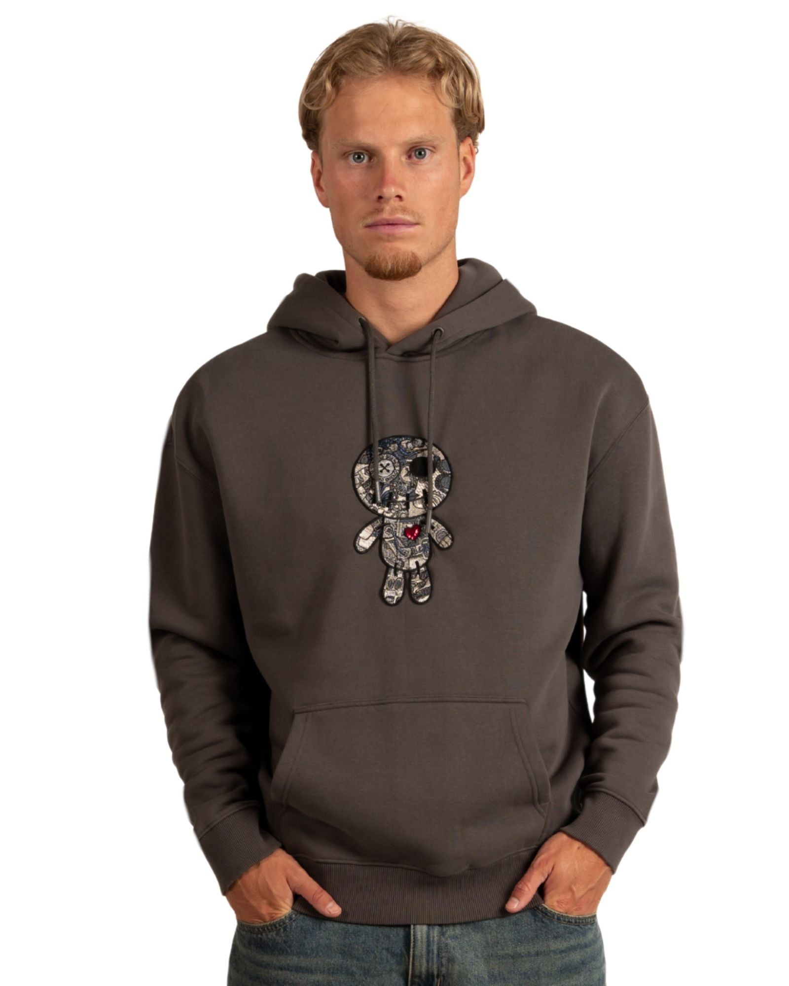 Ennis Hoodie in Grey Kapuzenpullover Wrong Friends