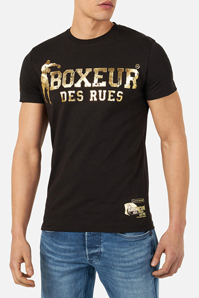 T-Shirt Boxeur Street 2 In Black-Gold | Boxeur Des Rues Schweiz