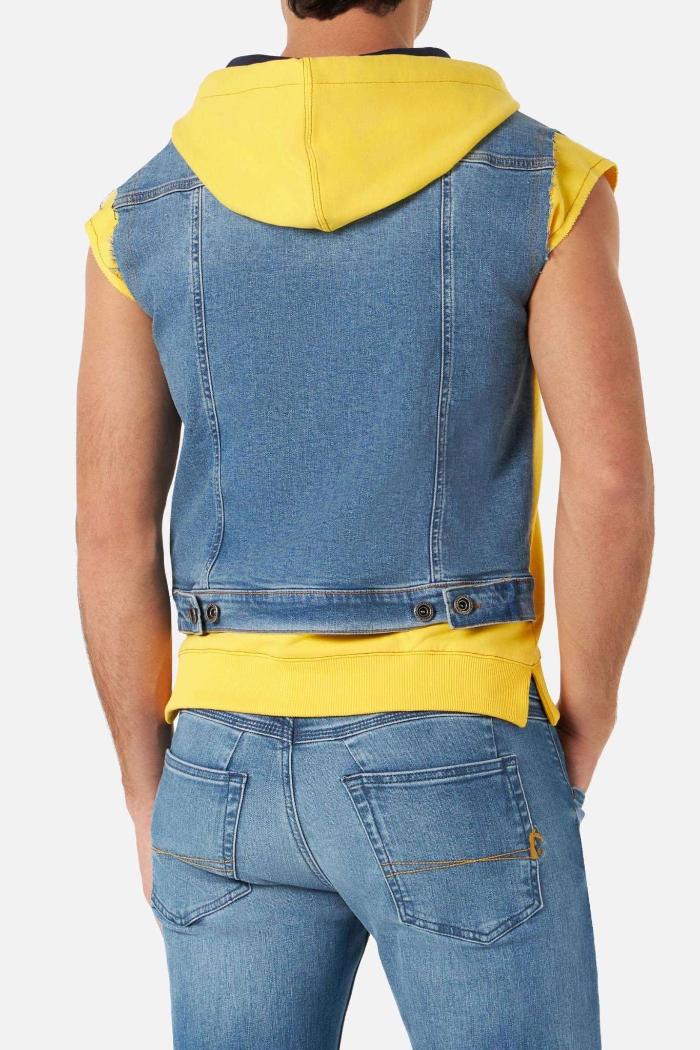 Mixed Fabric Sleeveless in Yellow Sweatjacken Boxeur des Rues