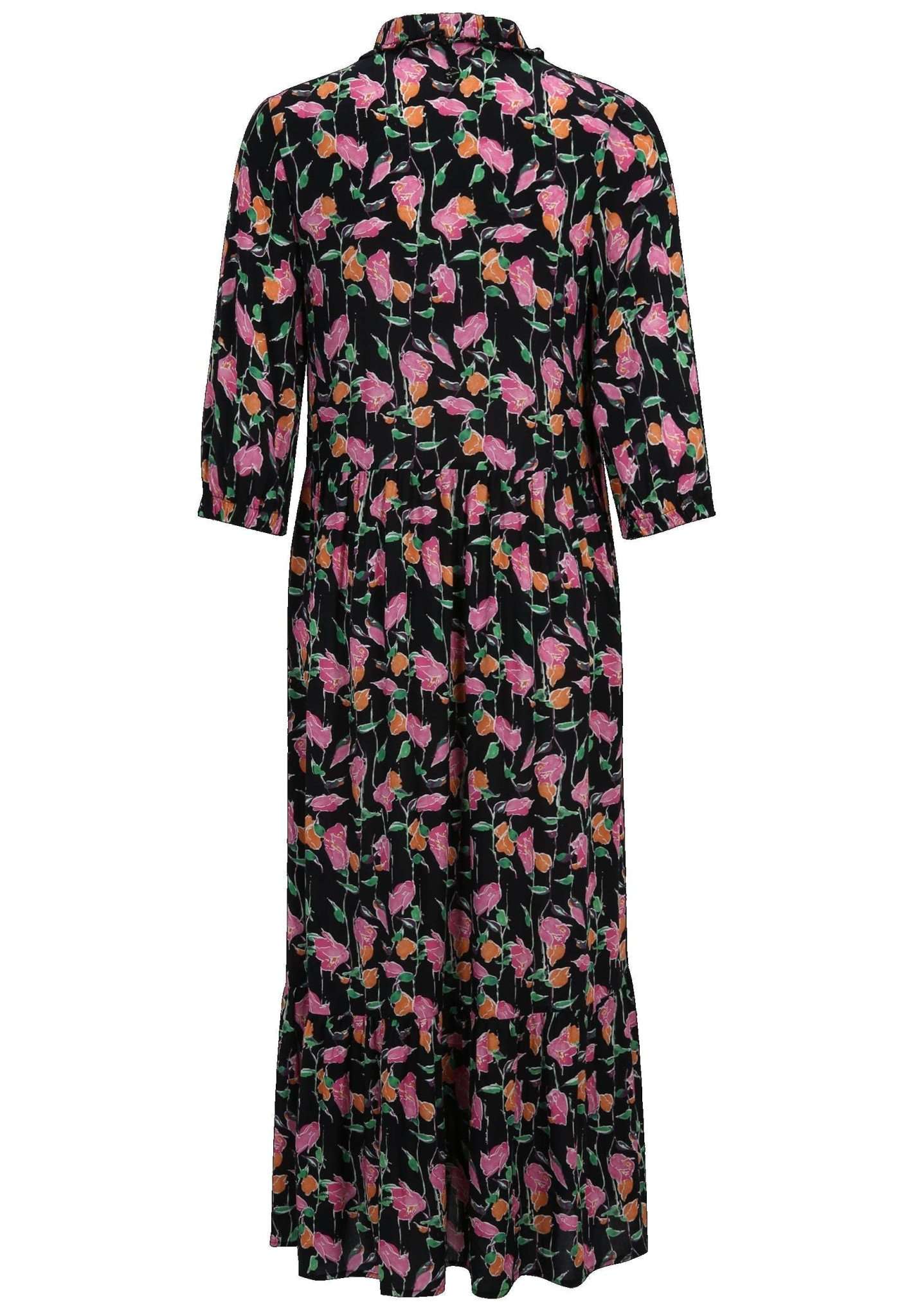 Anshun Aop Boho Dress in Black Beauty Multicolor Flower AOP Kleider Tamaris   