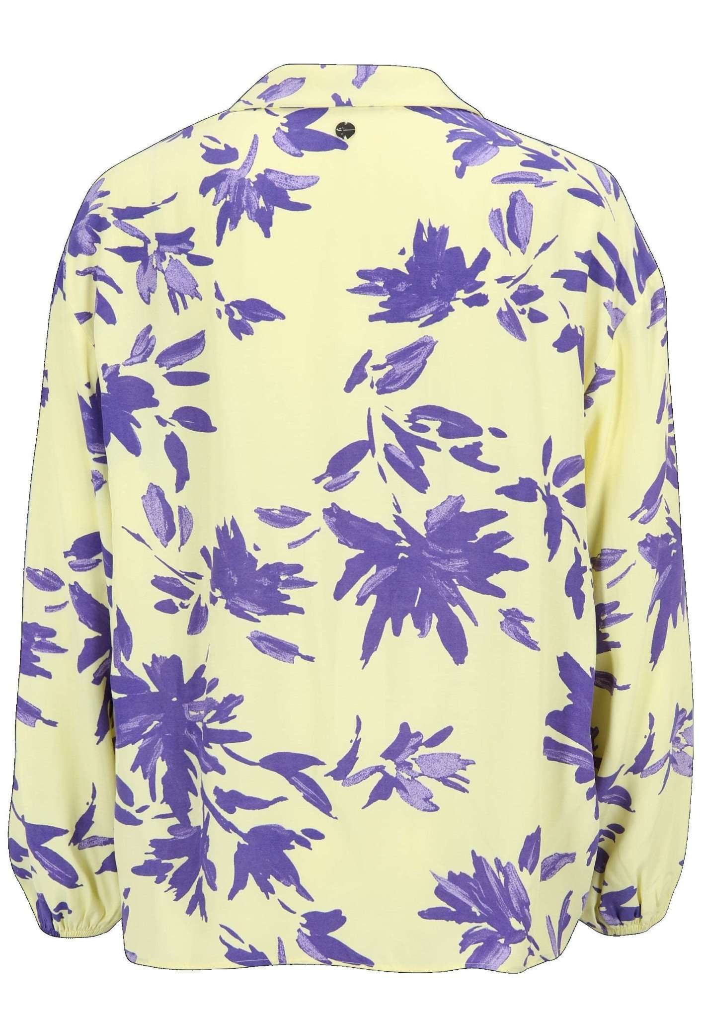 Antibes Aop Blouse With Collar in Limelight Flower AOP Blusen Tamaris