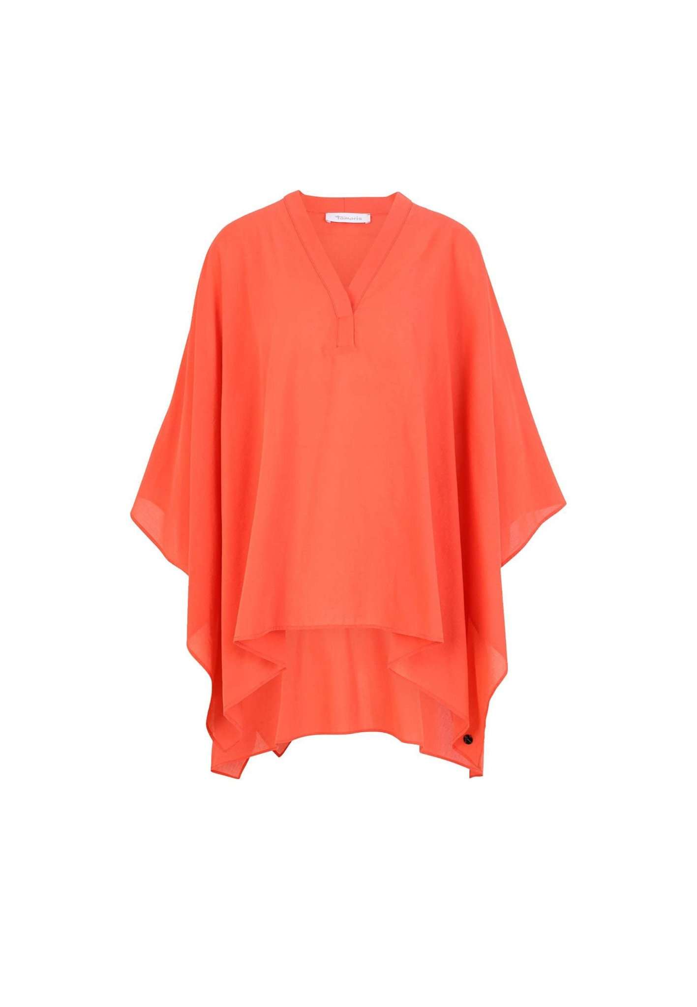 Agadir Summer Pancho in Deep Sea Coral Blusen Tamaris