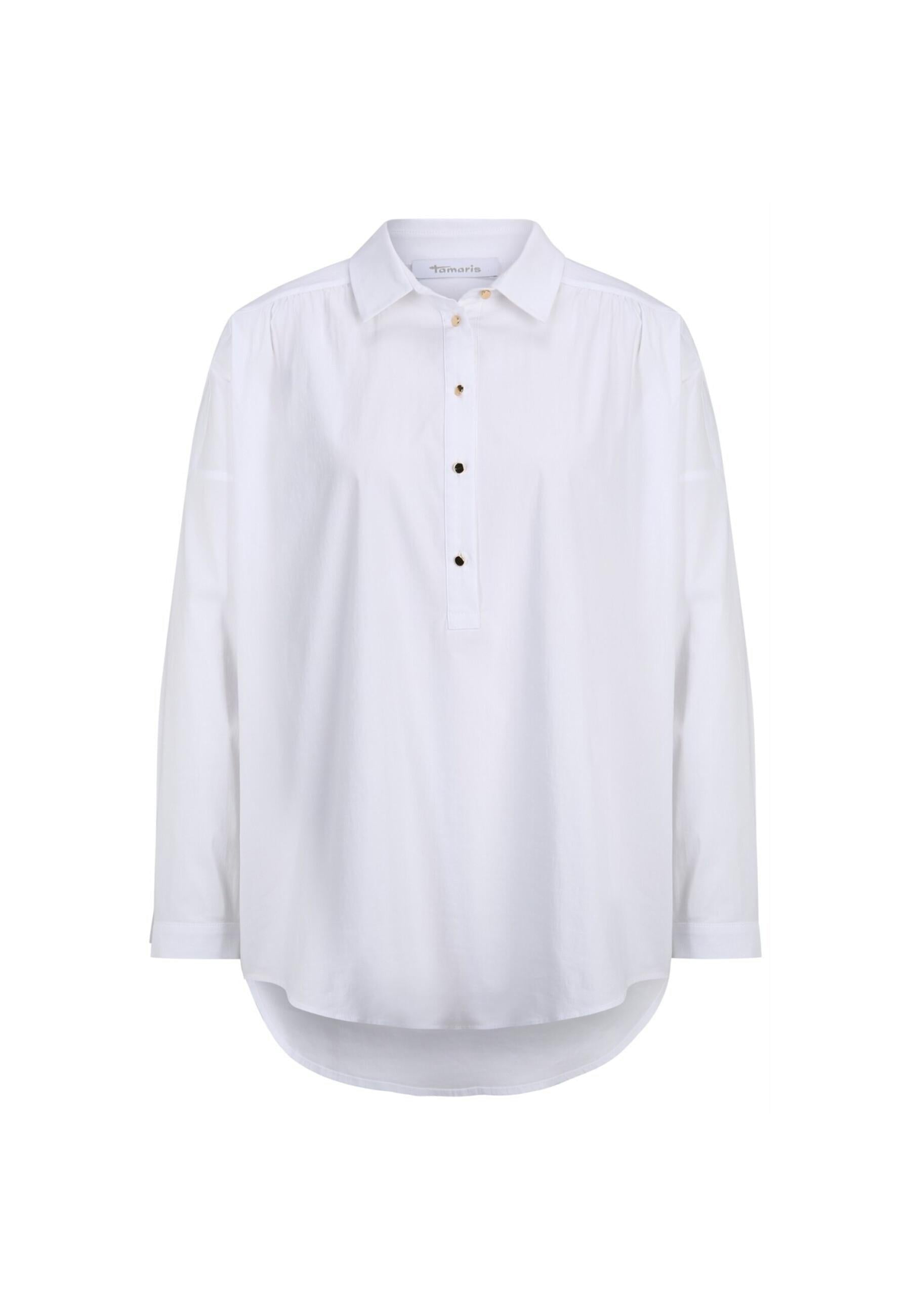 Arhavi Half Placket Shirt in Bright White Blusen Tamaris