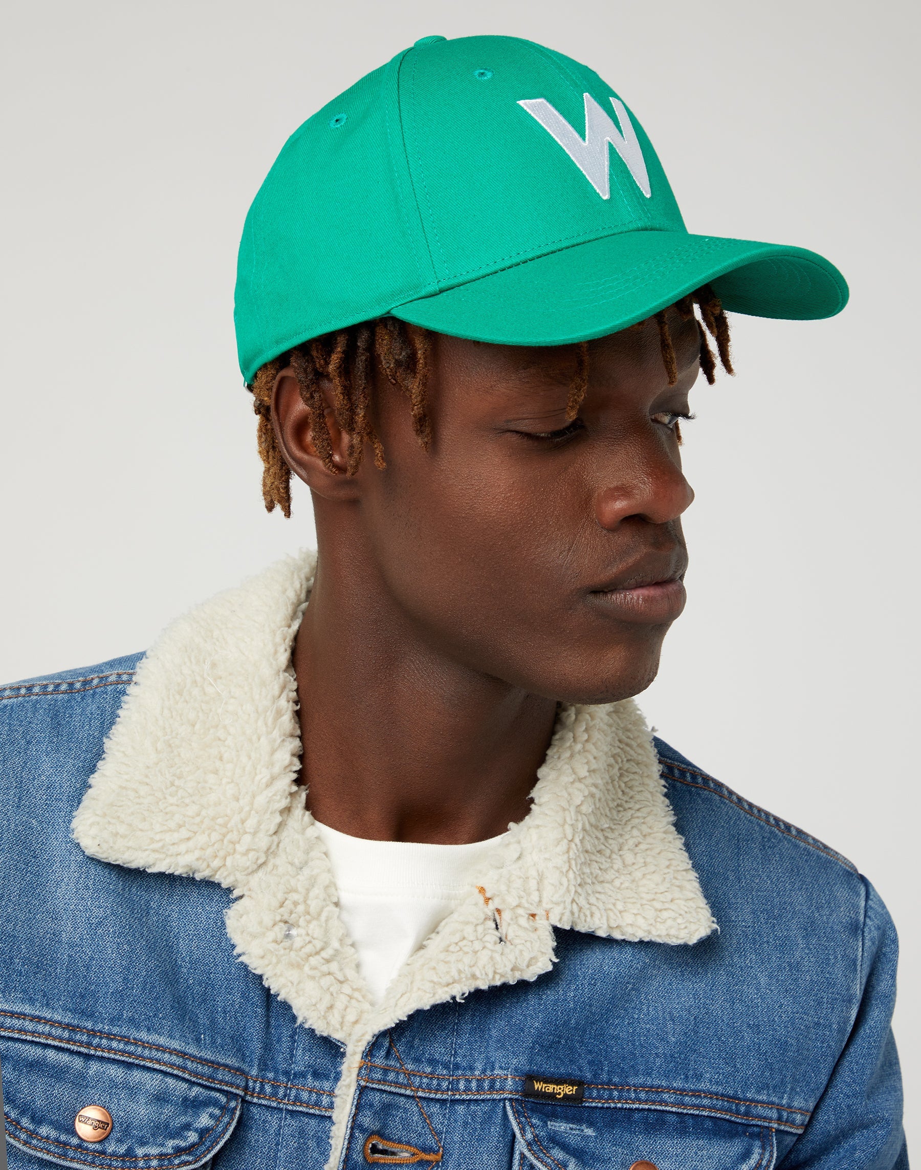 W Logo Cap in Leprechaun Green Caps Wrangler