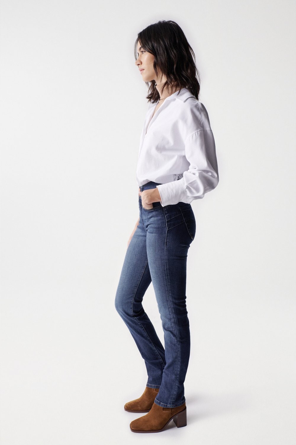 Secret Slim Push-In in Medium Wash Jeans Salsa Jeans
