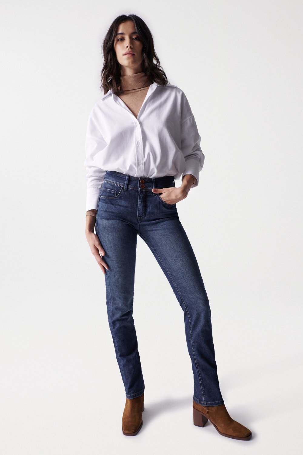 Secret Slim Push-In in Medium Wash Jeans Salsa Jeans
