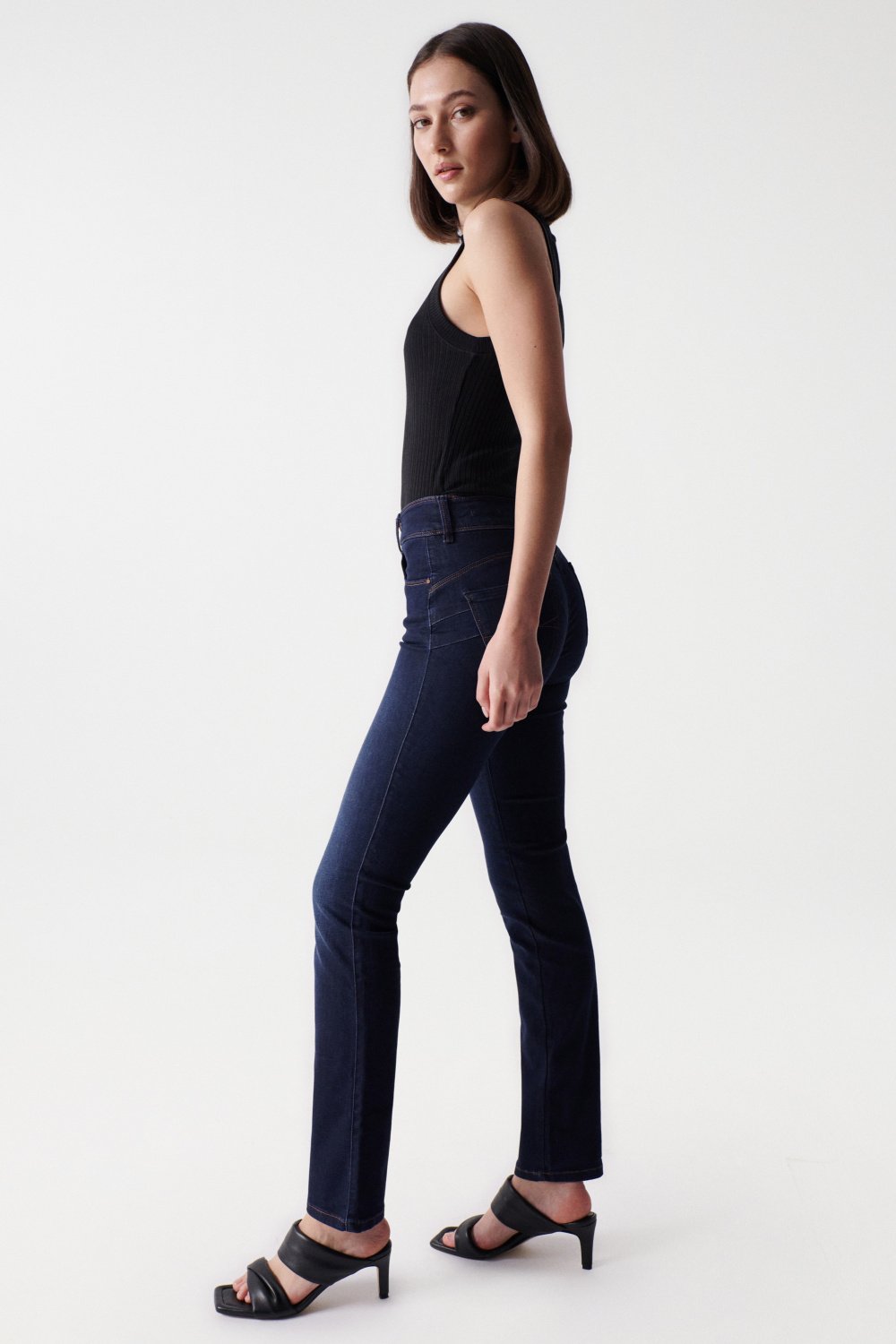 Secret Slim Push-In in Dark Wash Jeans Salsa Jeans