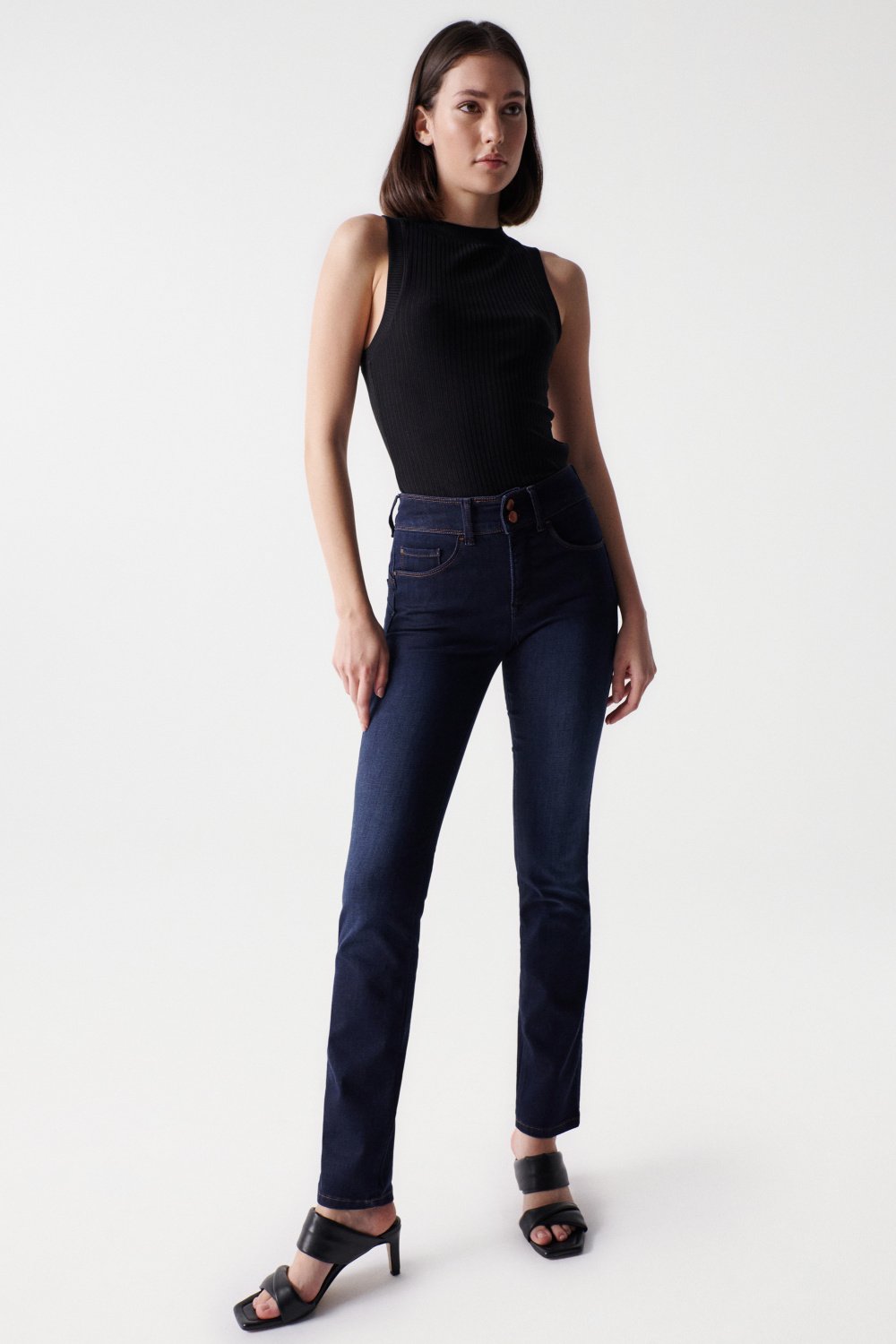 Secret Slim Push-In in Dark Wash Jeans Salsa Jeans