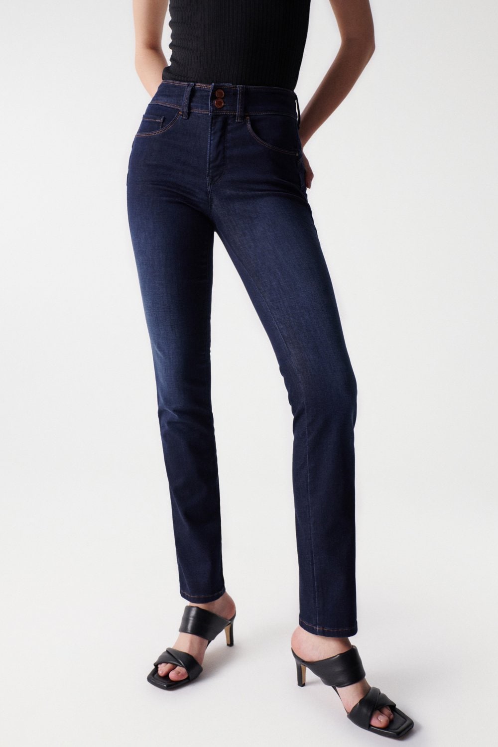 Secret Slim Push-In in Dark Wash Jeans Salsa Jeans