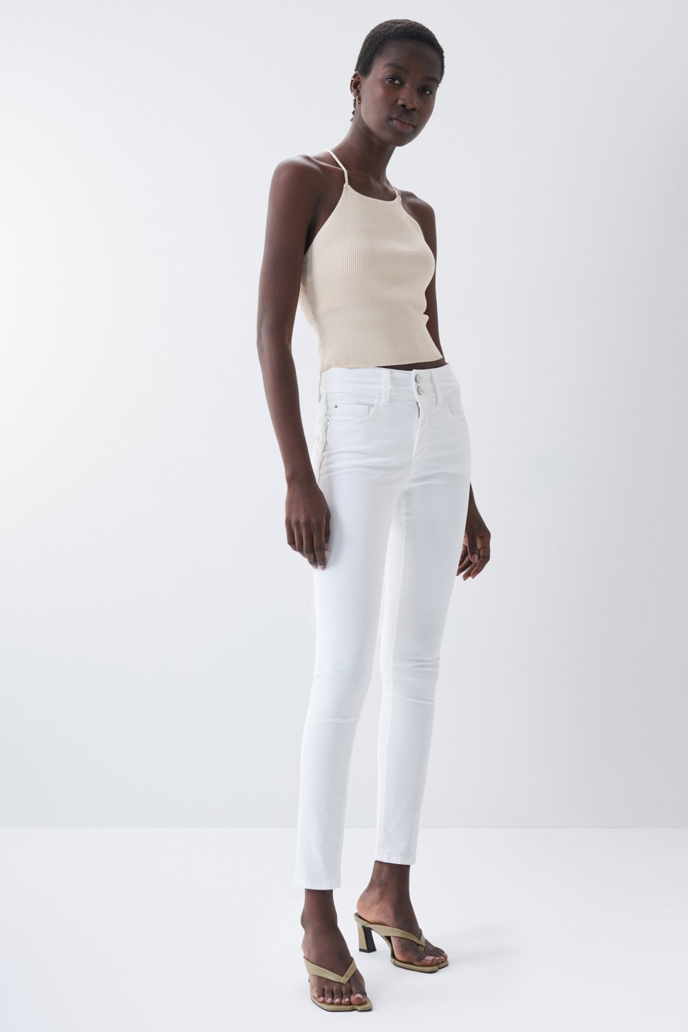 Secret Skinny Push-In in White Jeans Salsa Jeans