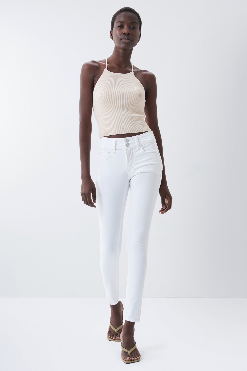 Secret Skinny Push-In in White Jeans Salsa Jeans