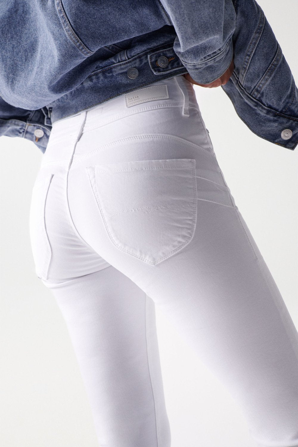 Secret Slim Push-In in White Jeans Salsa Jeans