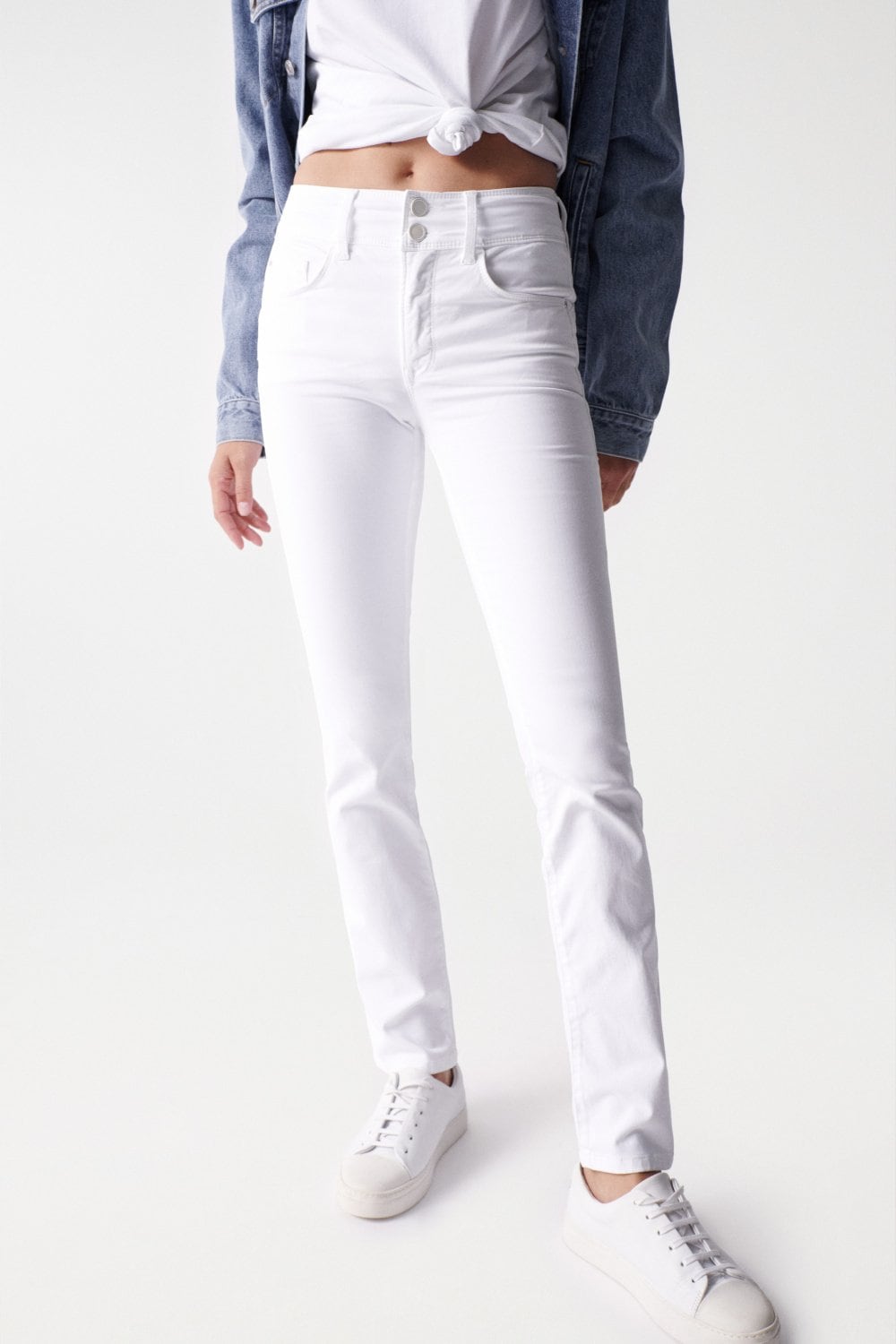 Secret Slim Push-In in White Jeans Salsa Jeans
