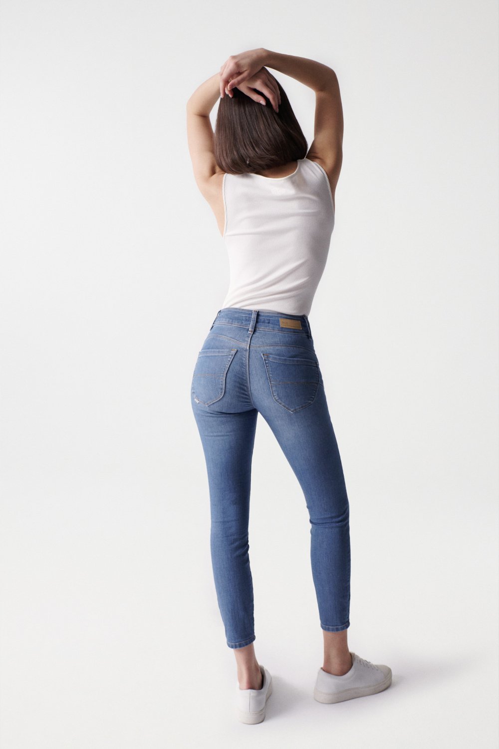 Secret Cropped Skinny Push-In in Medium Light Jeans Salsa Jeans   