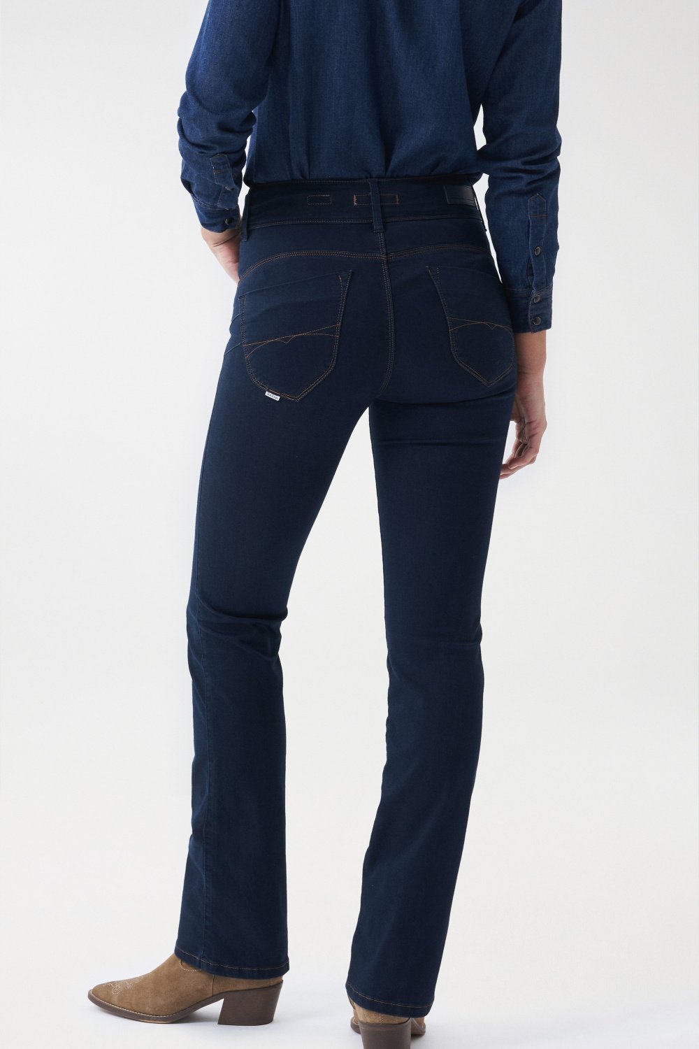 Secret Bootcut Push-In in Rinse Wash Jeans Salsa Jeans