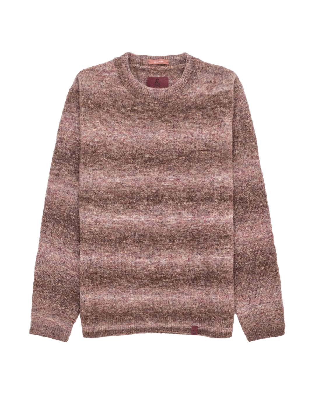 Roundneck Degradé in Old Rose Stripes Pullover Colours and Sons   