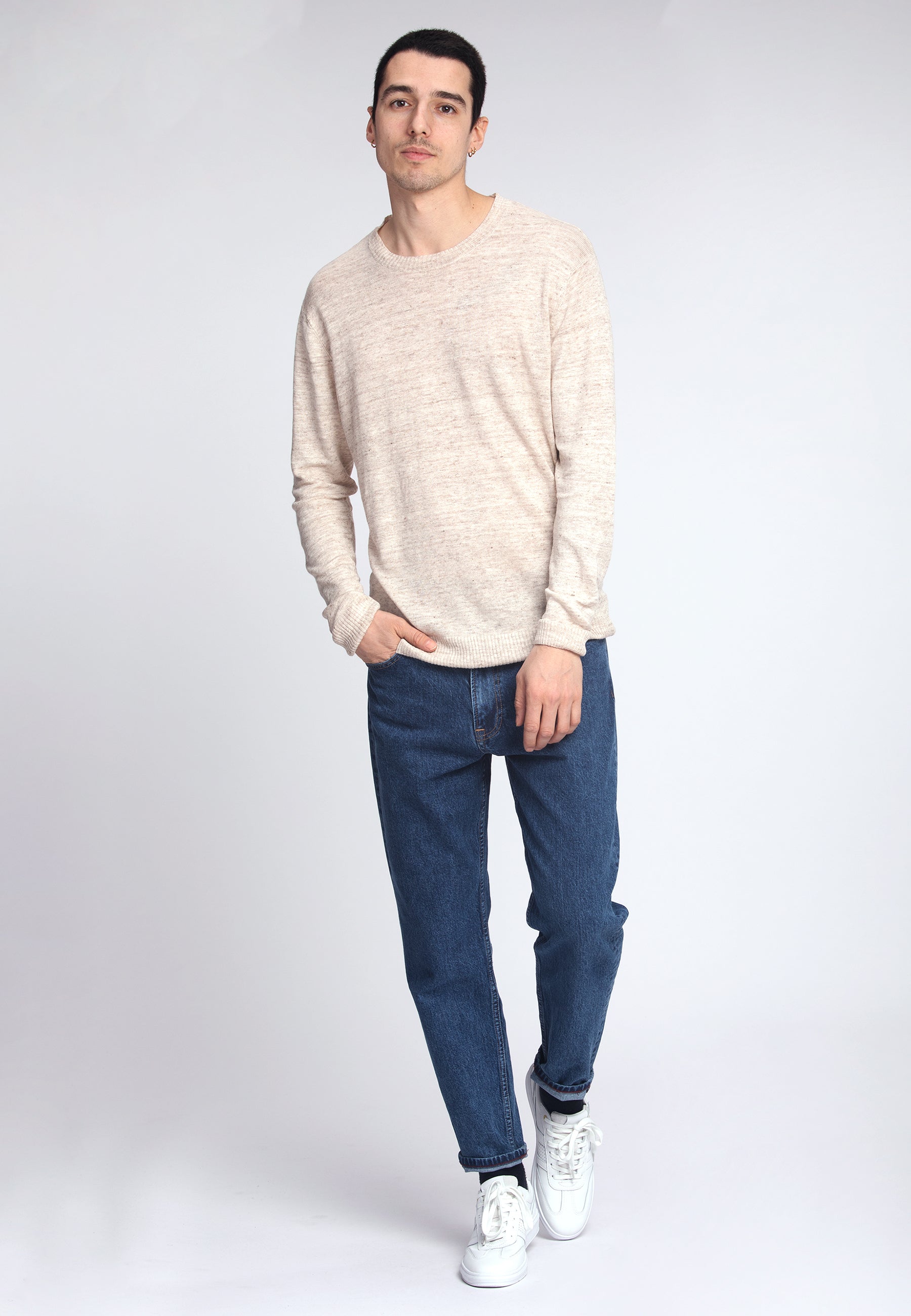 Roundneck Pure Linen in Light Beige Pullover Colours and Sons
