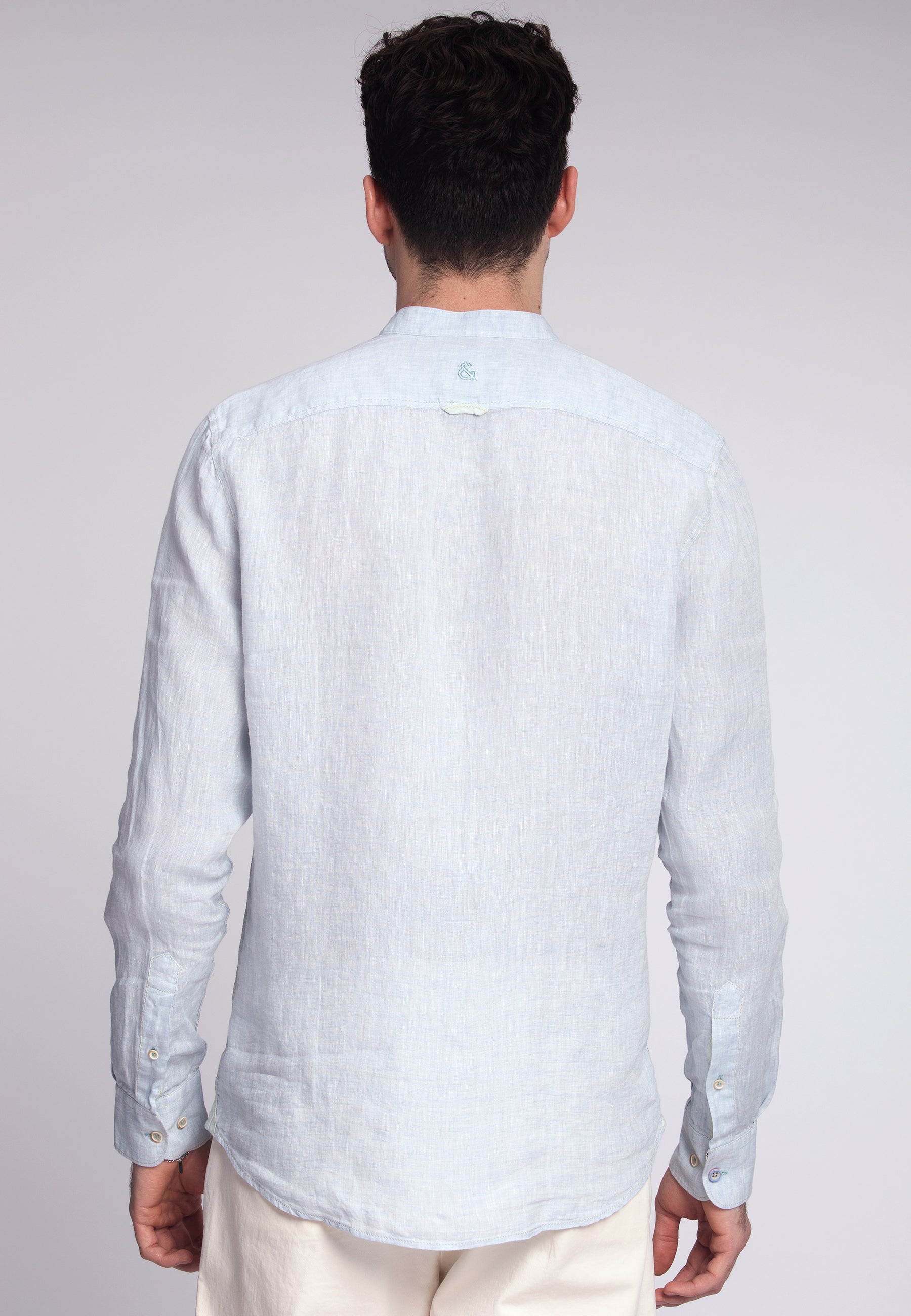 Shirt Linen Stand-Up in Sky Hemden Colours and Sons   