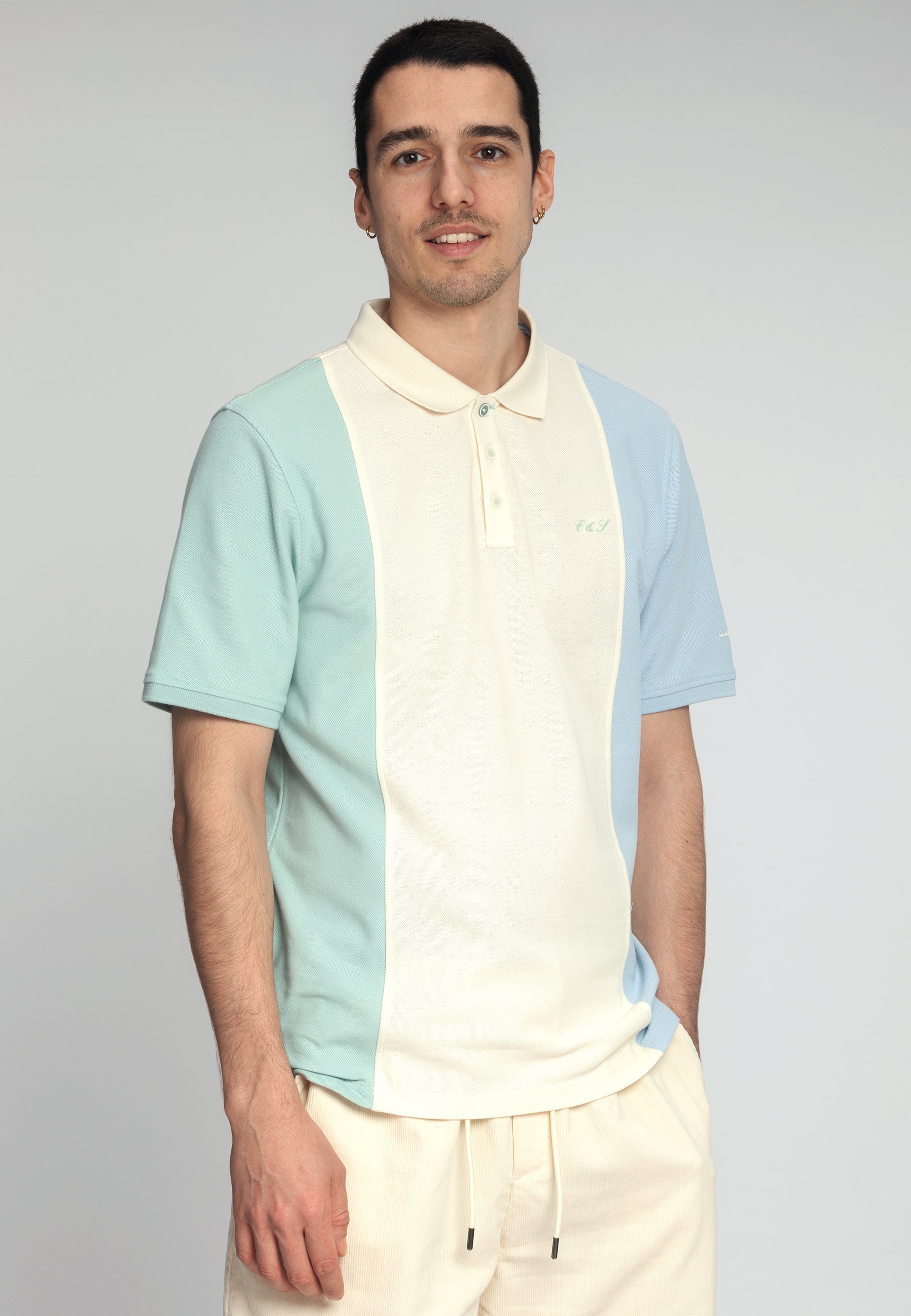 Polo Cut & Sewn in Colourblock 1 Polos Colours and Sons   