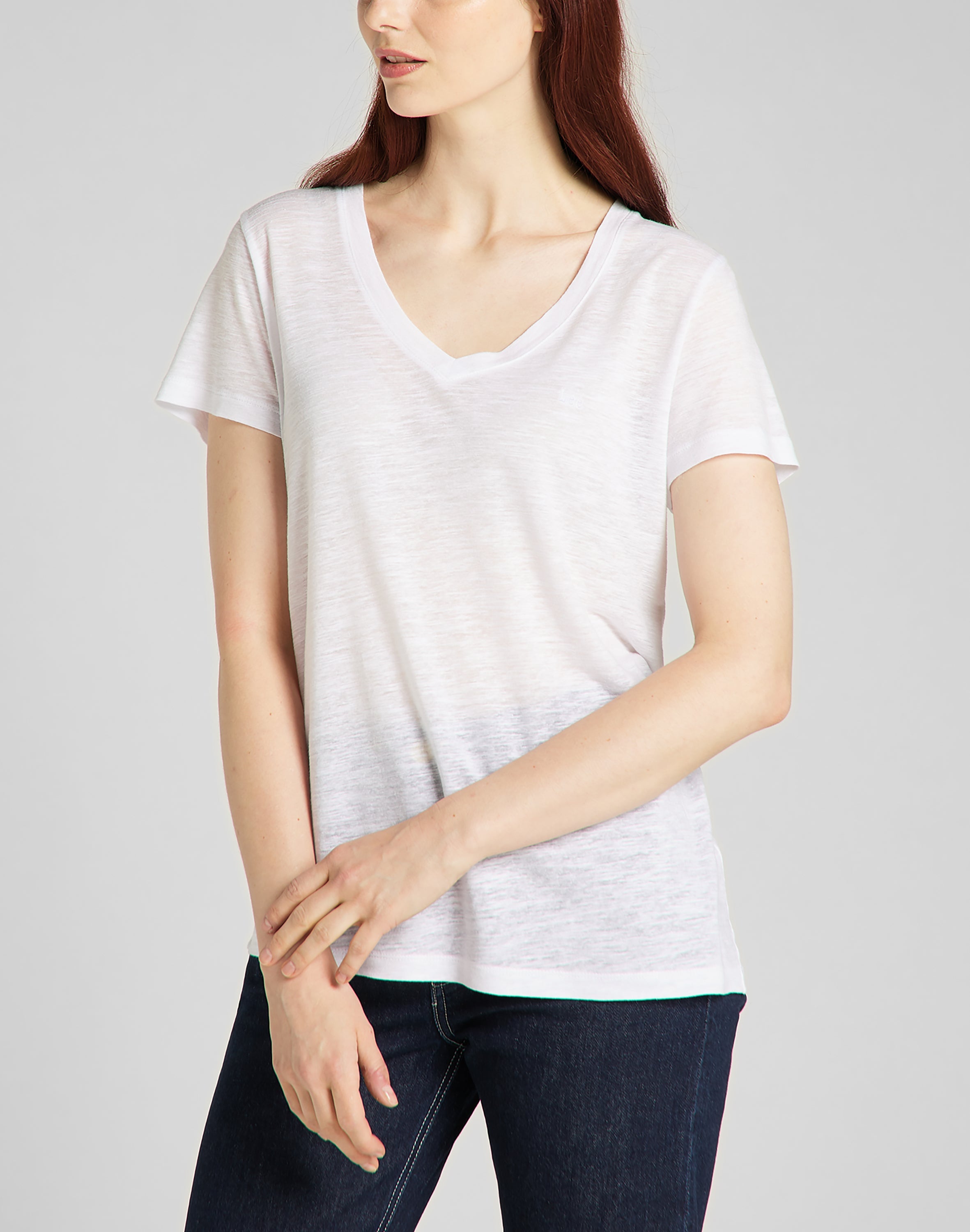 V Neck Tee in Bright White T-Shirts Lee   