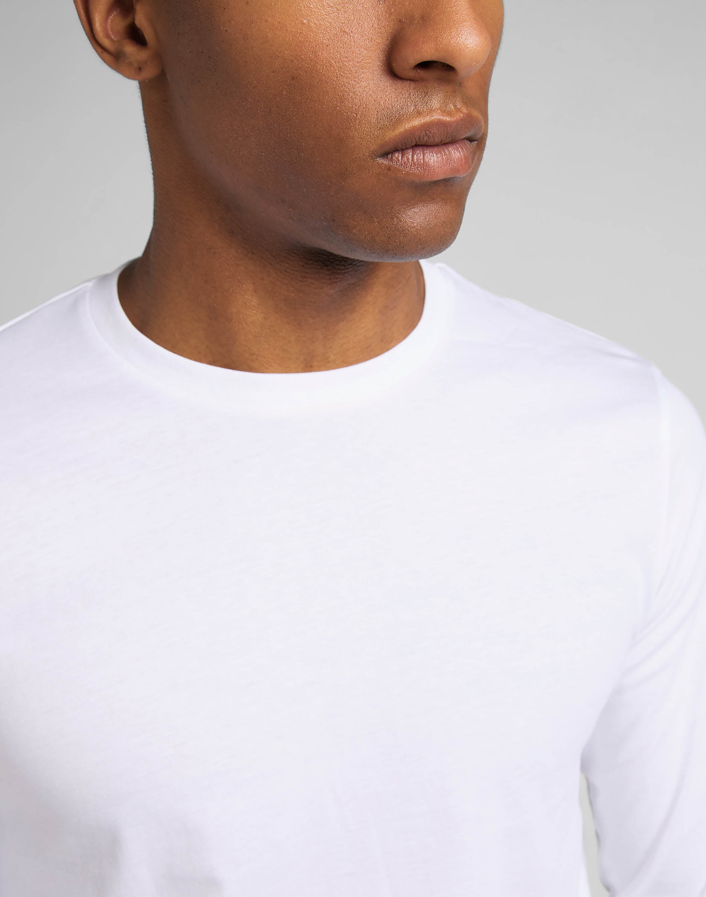 Twin Pack Crew Long Sleeve in Black/White Hemden Lee