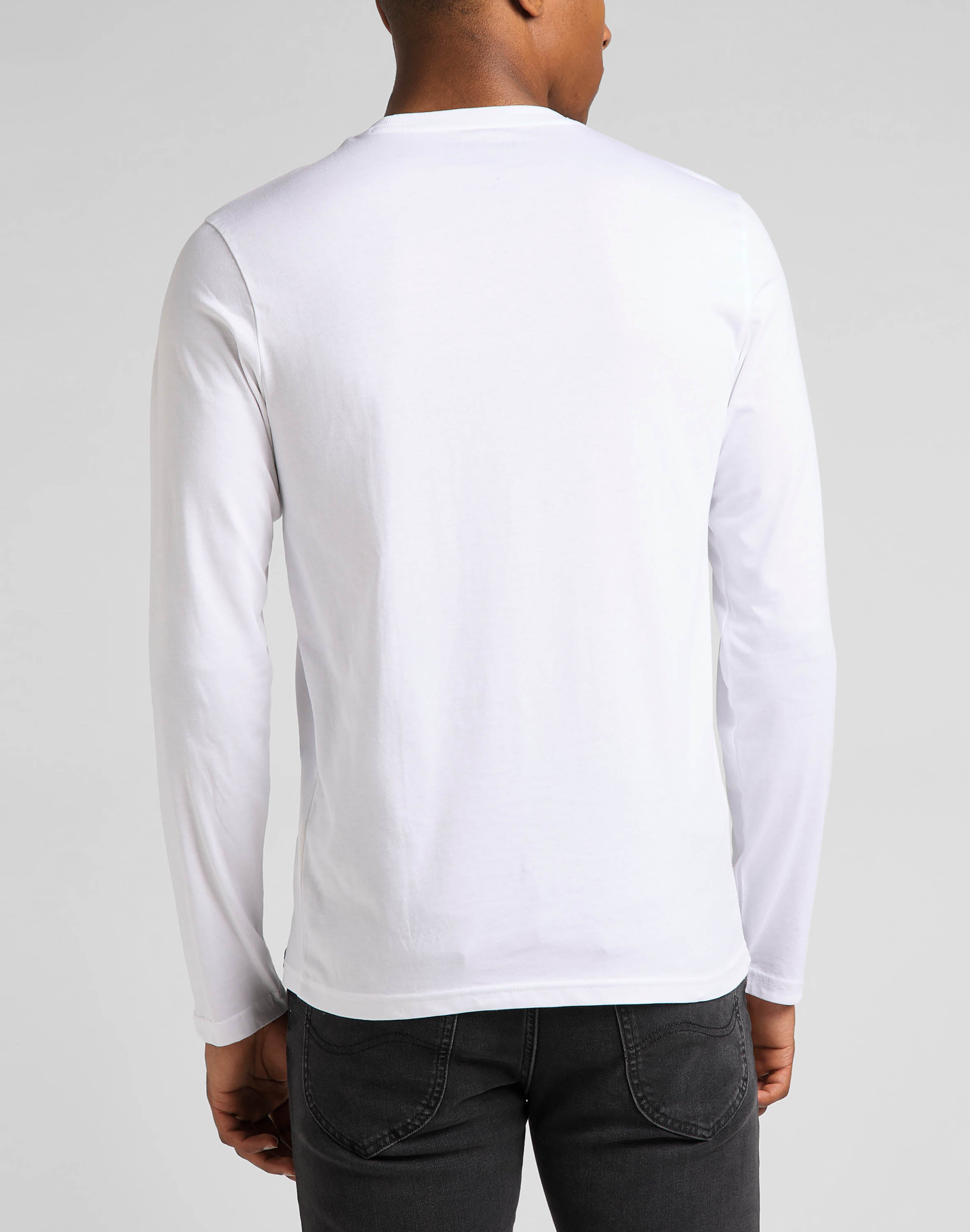 Twin Pack Crew Long Sleeve in Black/White Hemden Lee