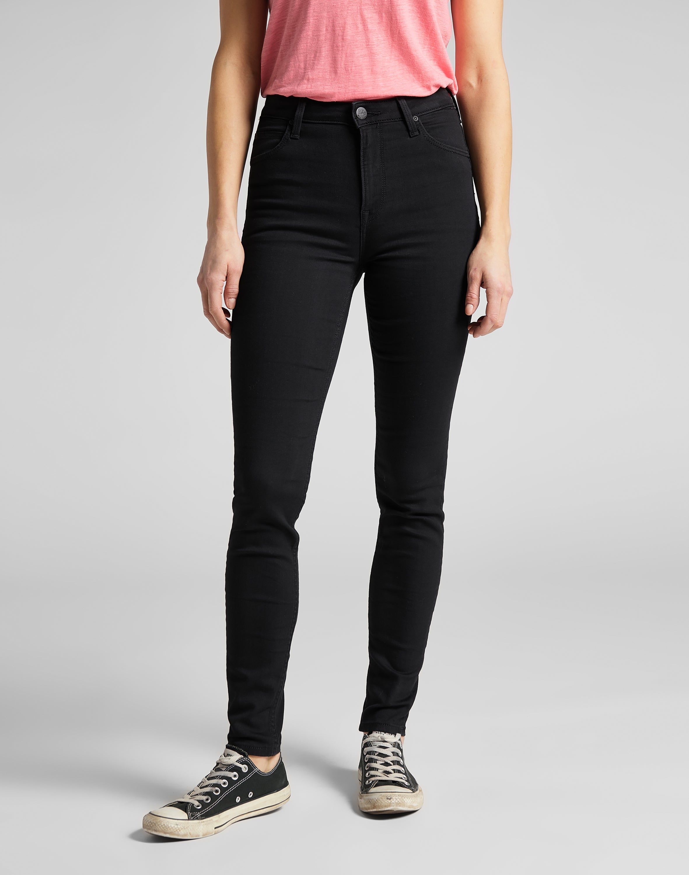 Scarlett High in Black Rinse Jeans Lee