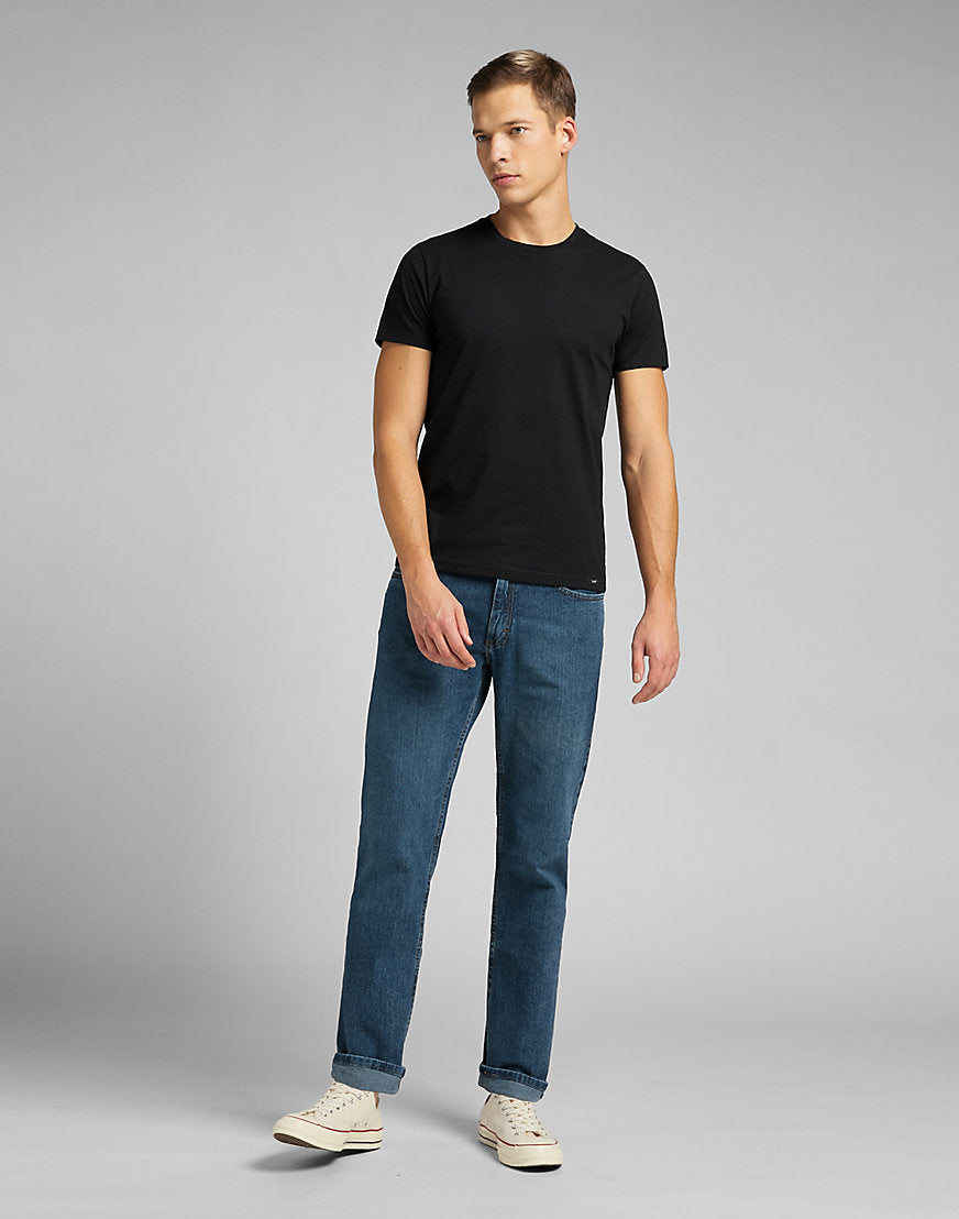Twin Pack Crew Tee in Black T-Shirts Lee