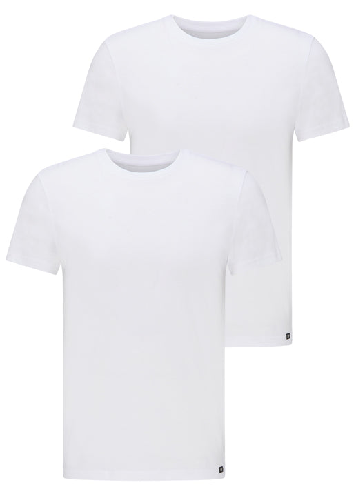 Twin Pack Crew in White T-Shirts Lee