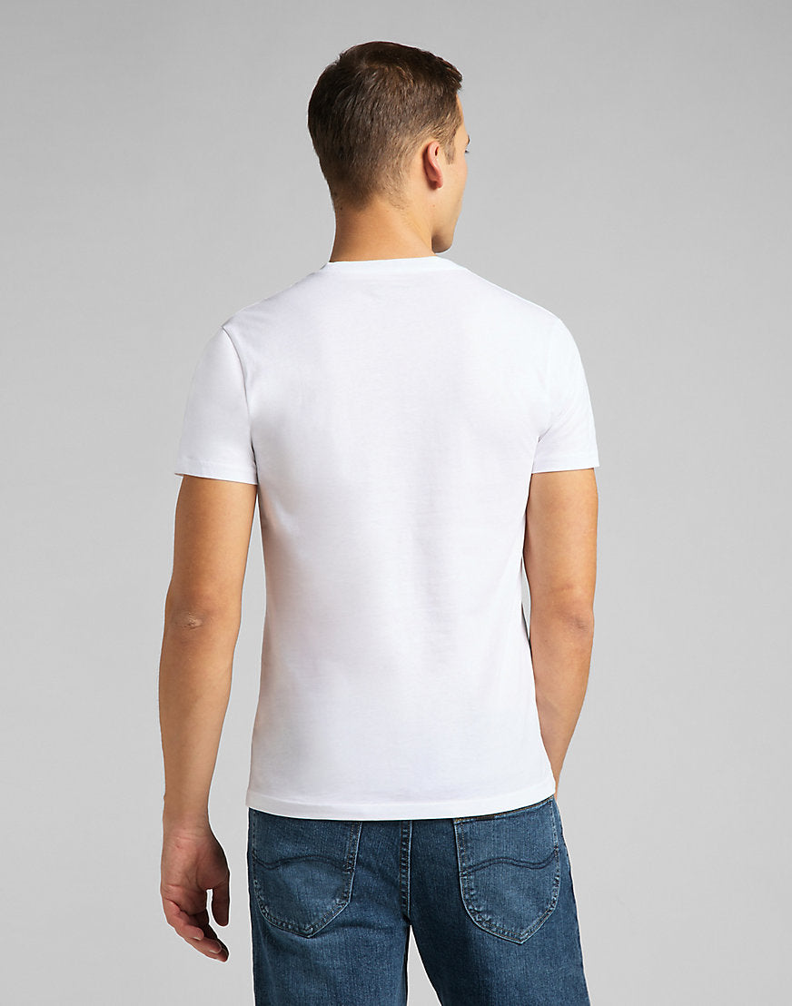 Twin Pack Crew in White T-Shirts Lee