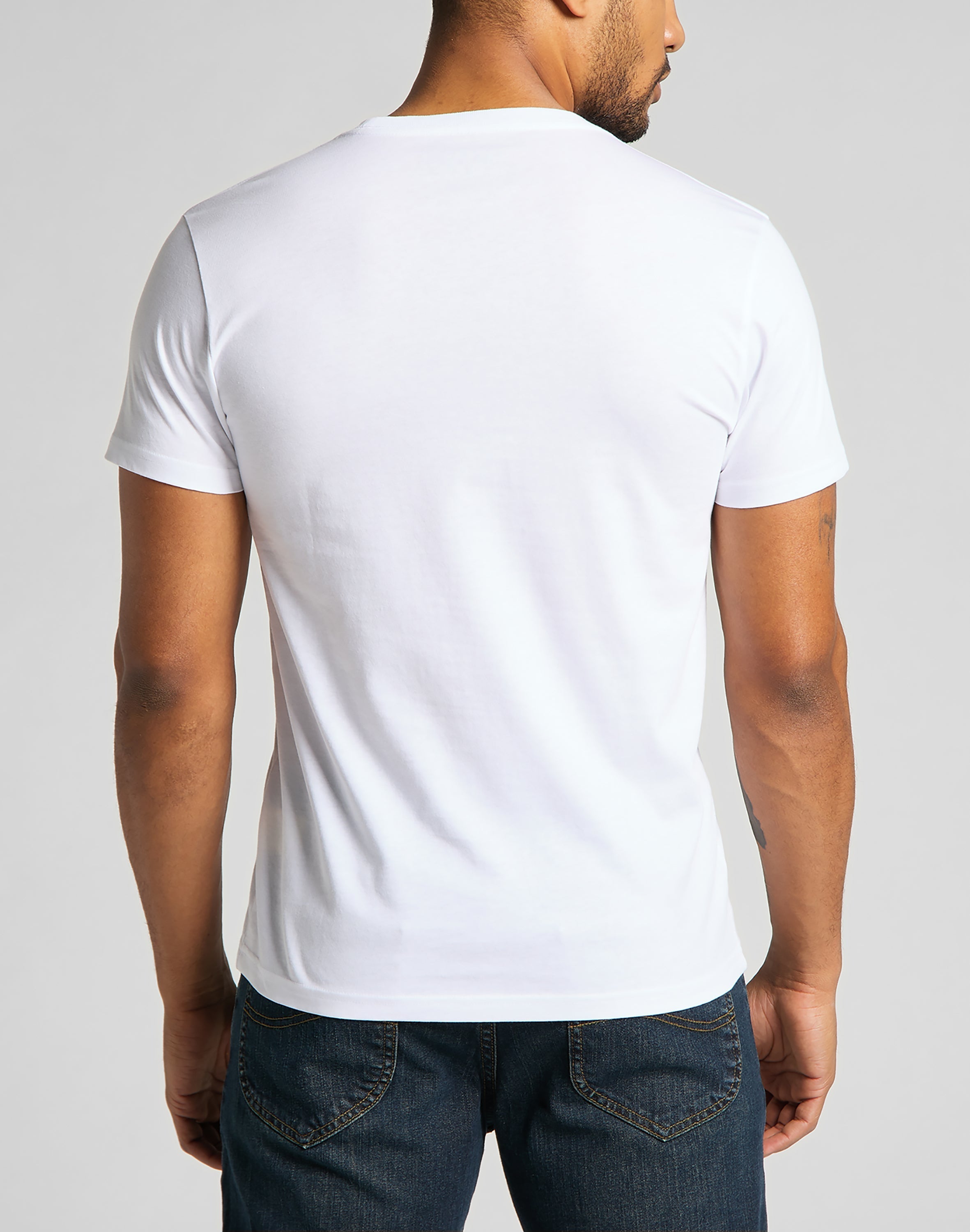 Twin Pack Crew in Black White T-Shirts Lee