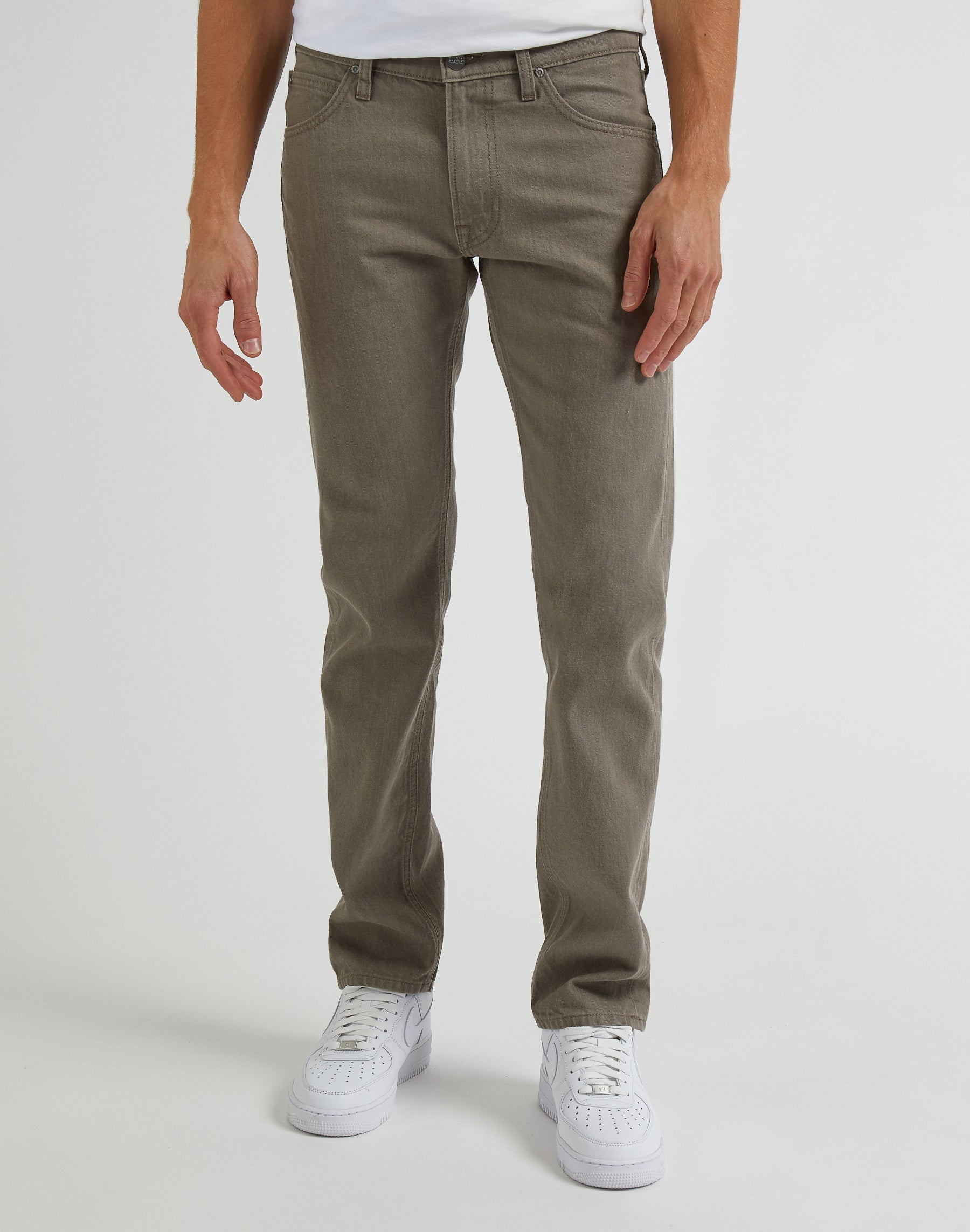 Daren Zip Fly Low Stretch in Mushroom Hosen Lee