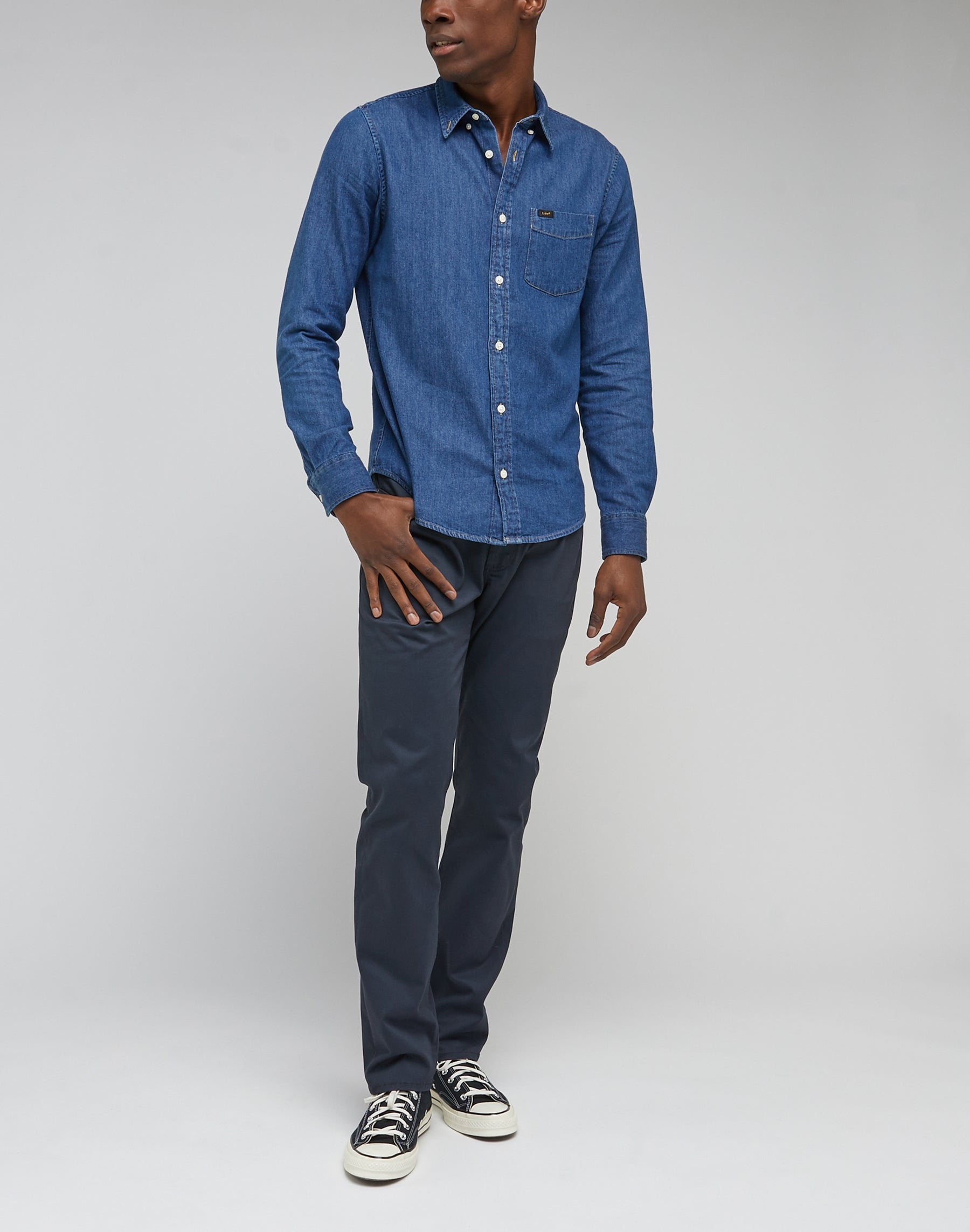 Straight Fit Mvp in Navy Hosen Lee