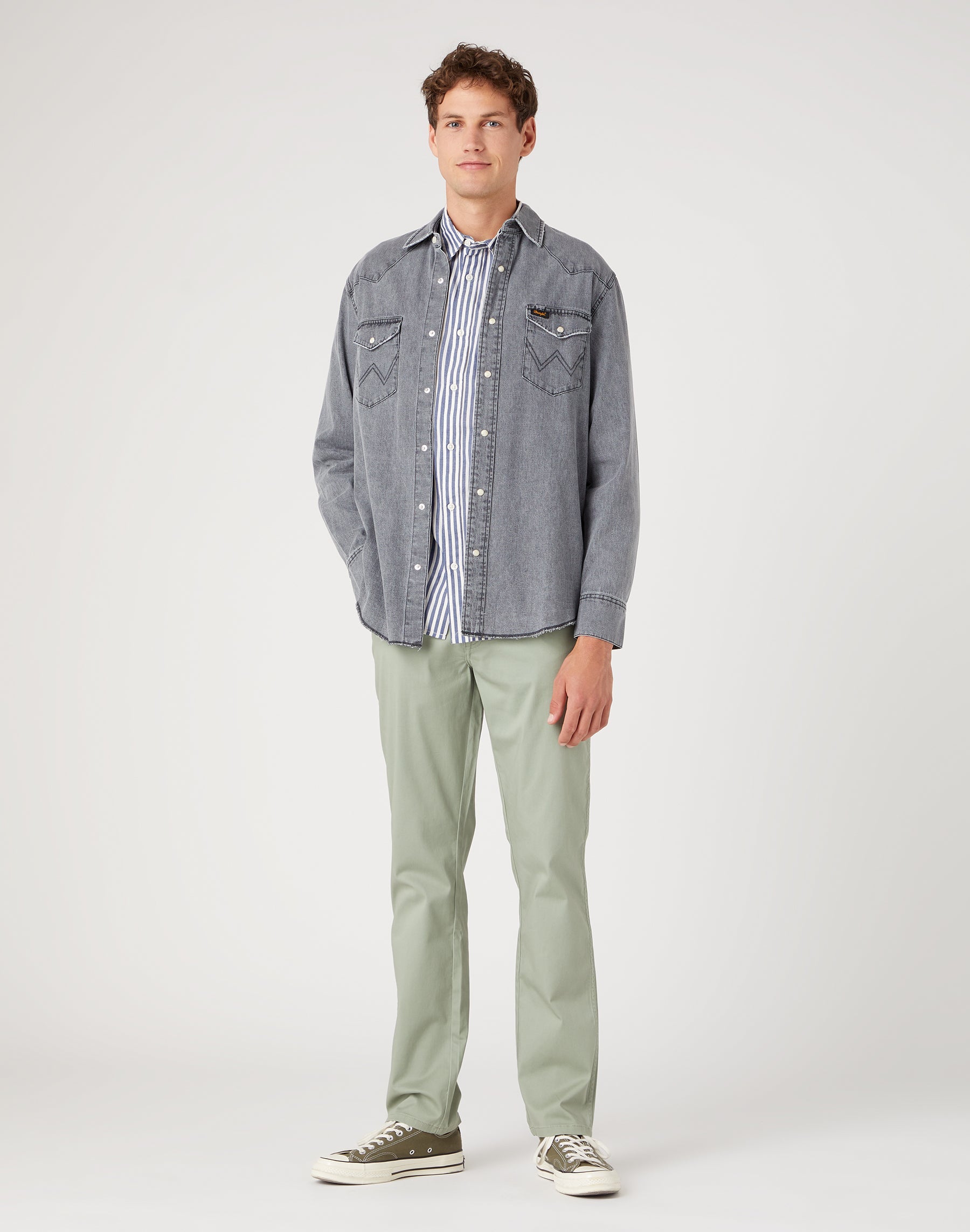 Texas Slim Medium Stretch in Sea Grass Hosen Wrangler