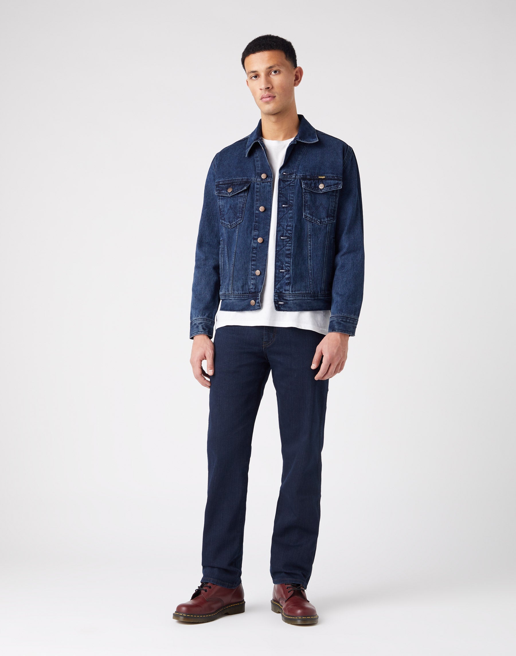 Authentic Jacket in Coalblue Stone Jacken Wrangler