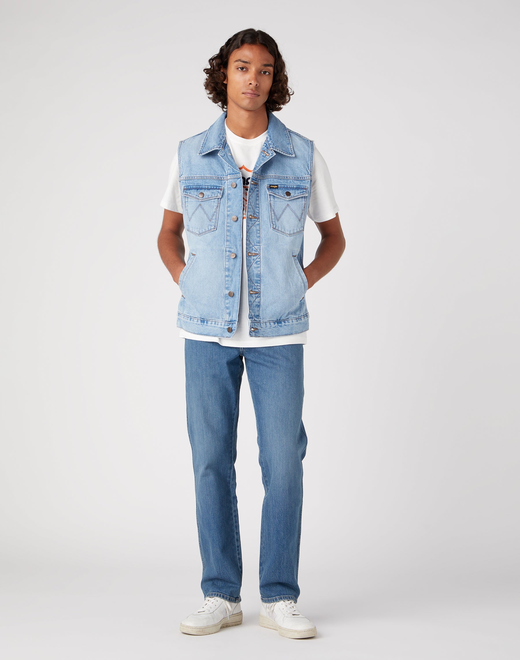 Denim Vest in Blue Sunrise Jacken Wrangler