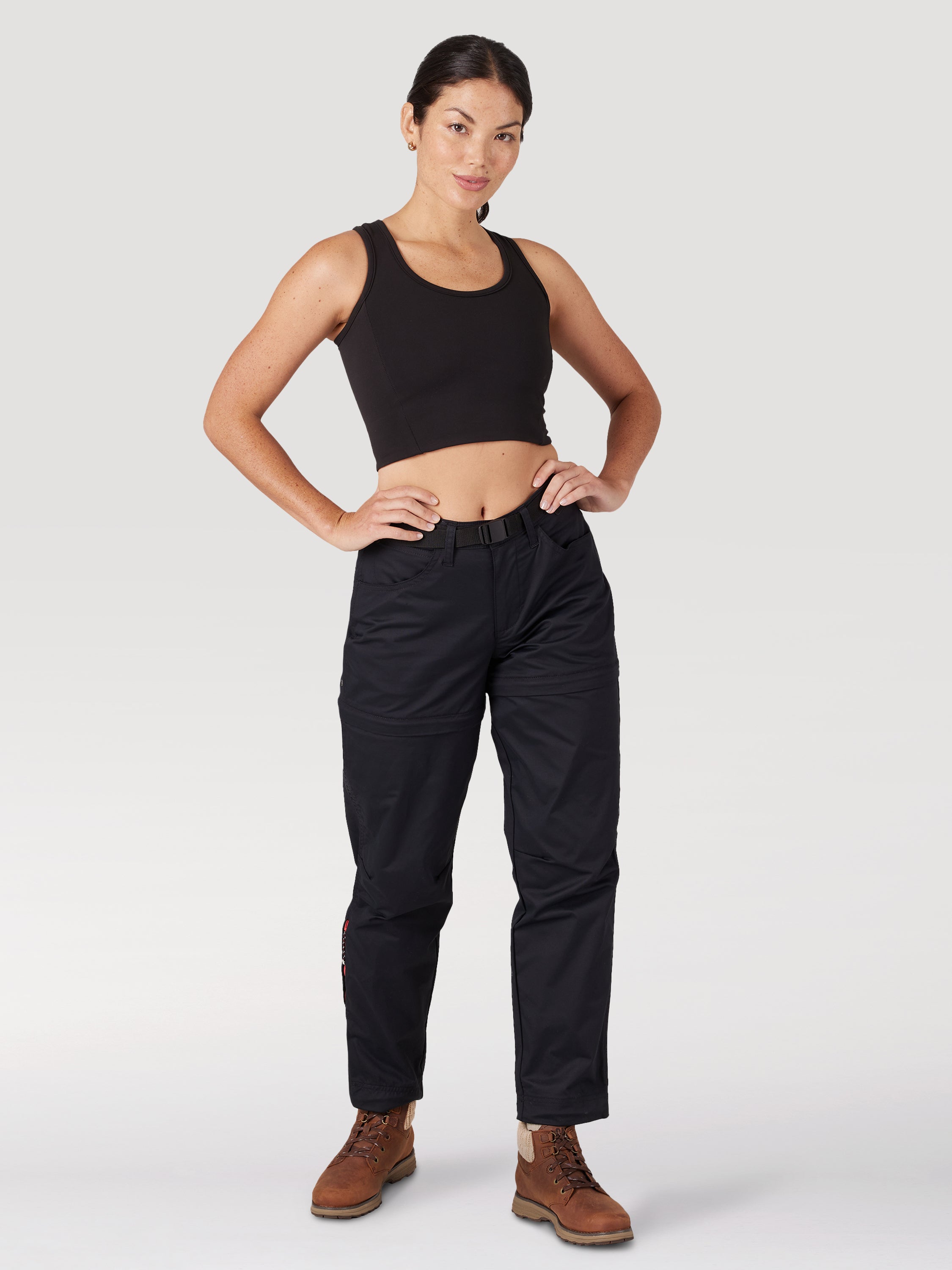 Packable Zipoff Pant in Black Hosen Wrangler   