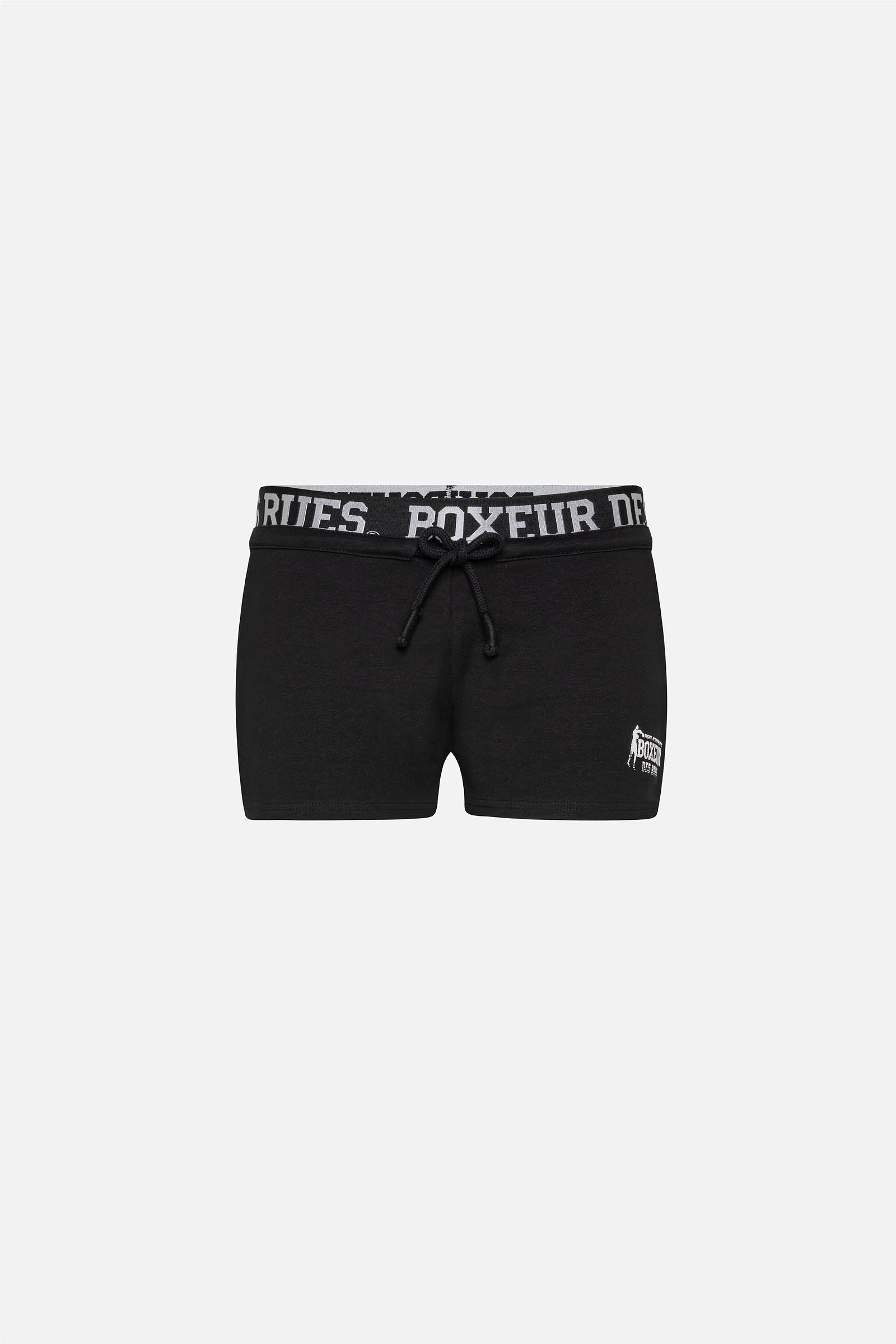 Curved Hem Essential Shorts in Black Shorts Boxeur des Rues   