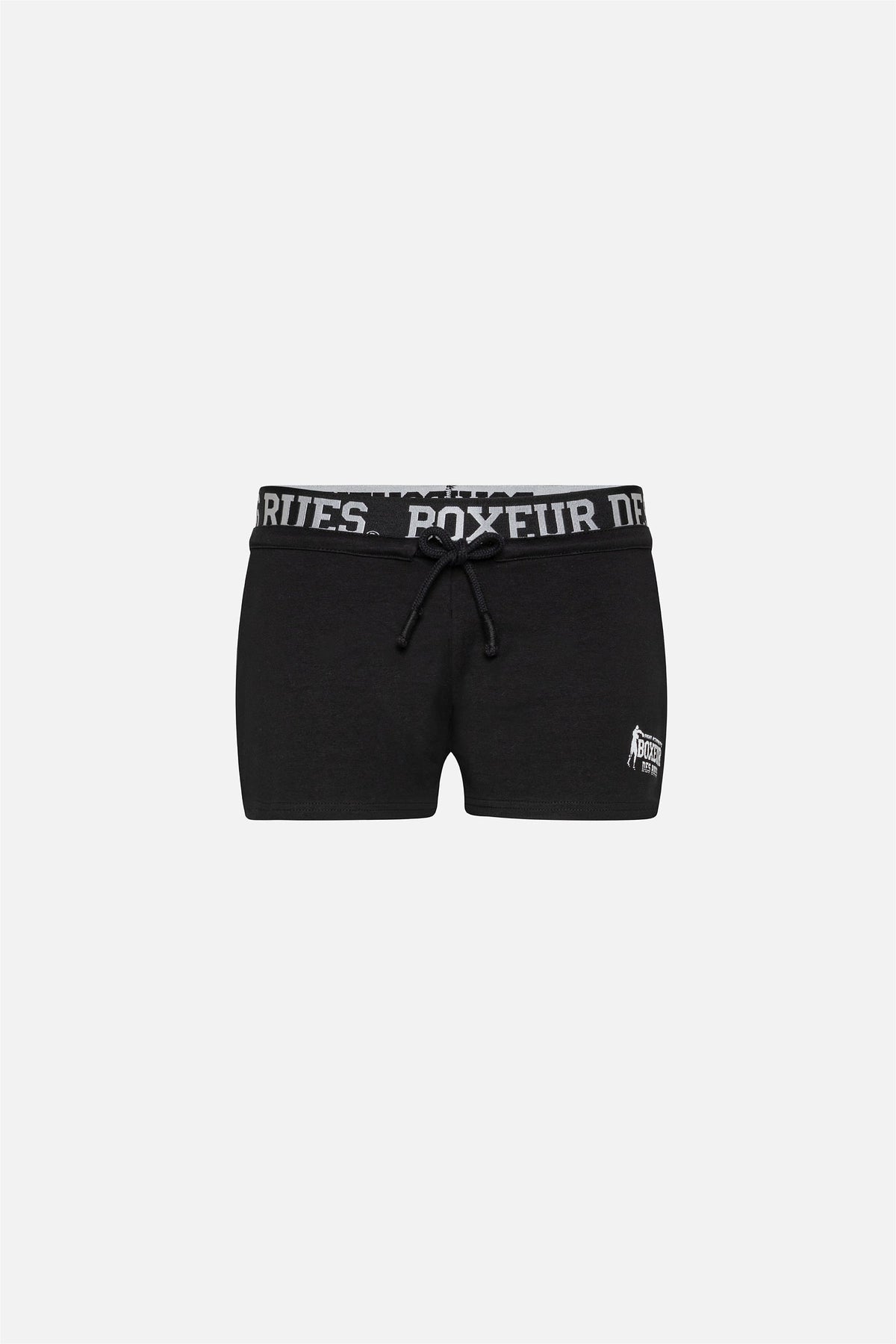 Curved Hem Essential Shorts in Black Shorts Boxeur des Rues