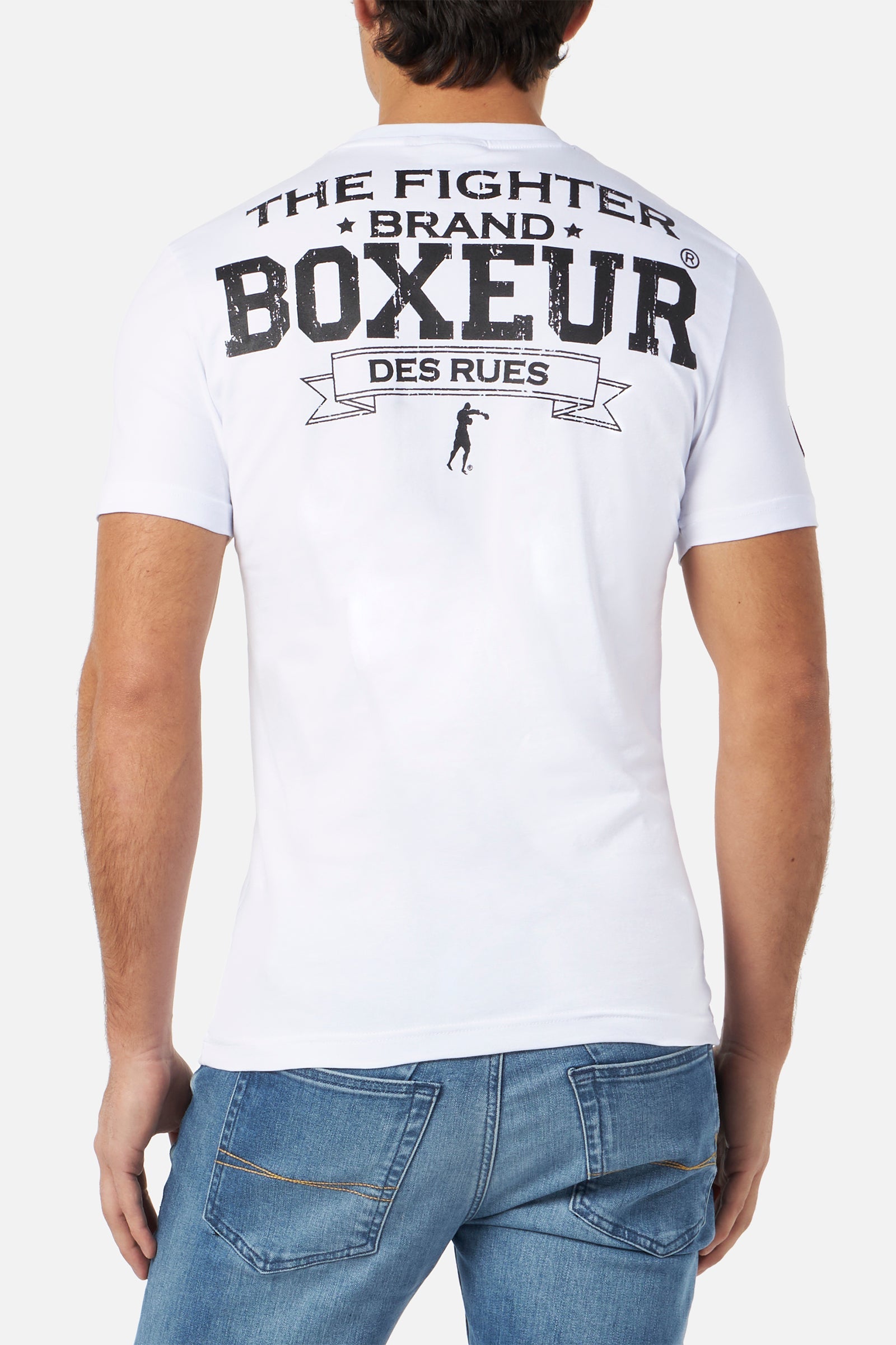 T-Shirt Boxeur Street 2 in White-Black T-Shirts Boxeur des Rues   