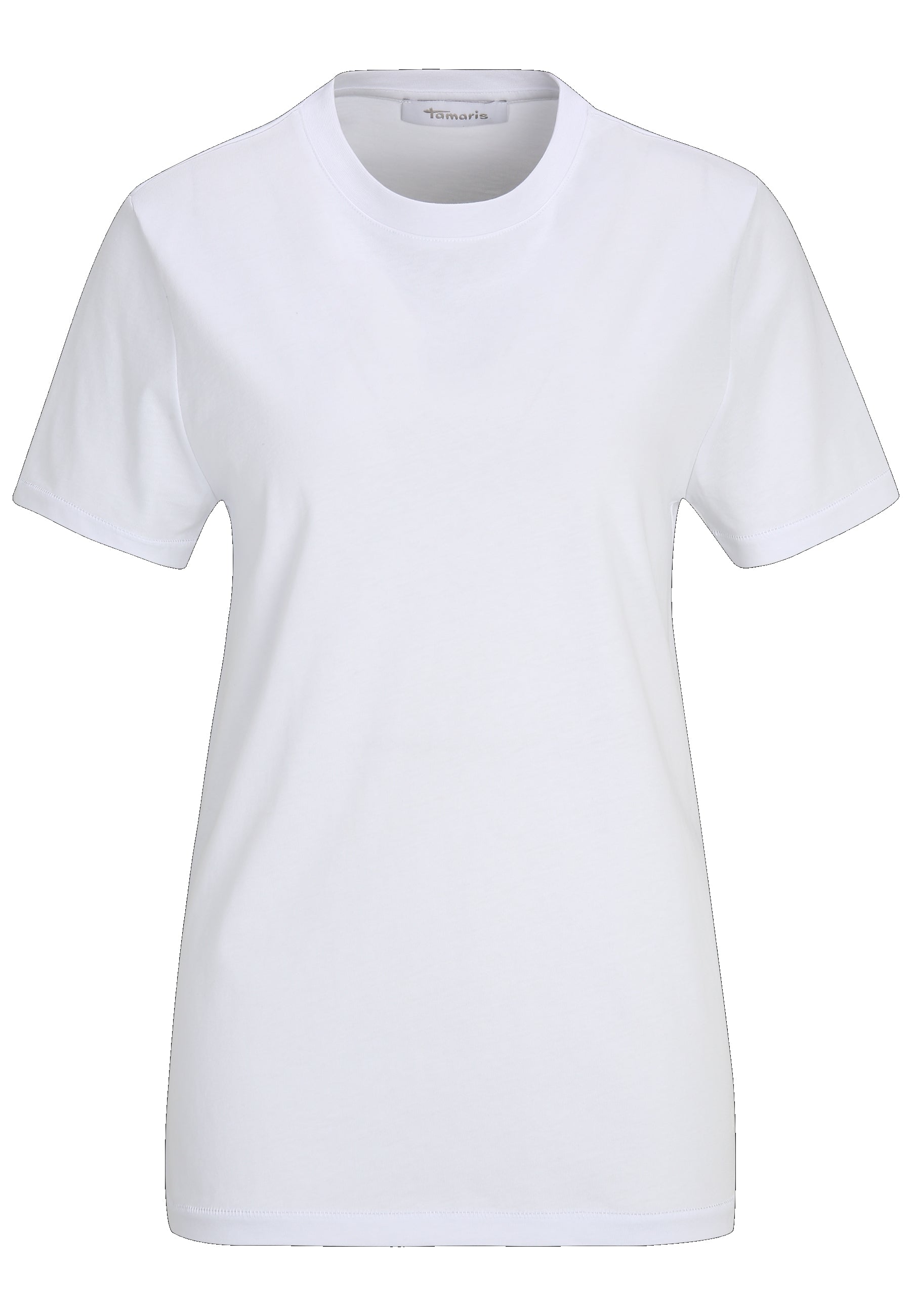 Adria Round Neck Plain Tee in Bright White T-Shirts Tamaris   