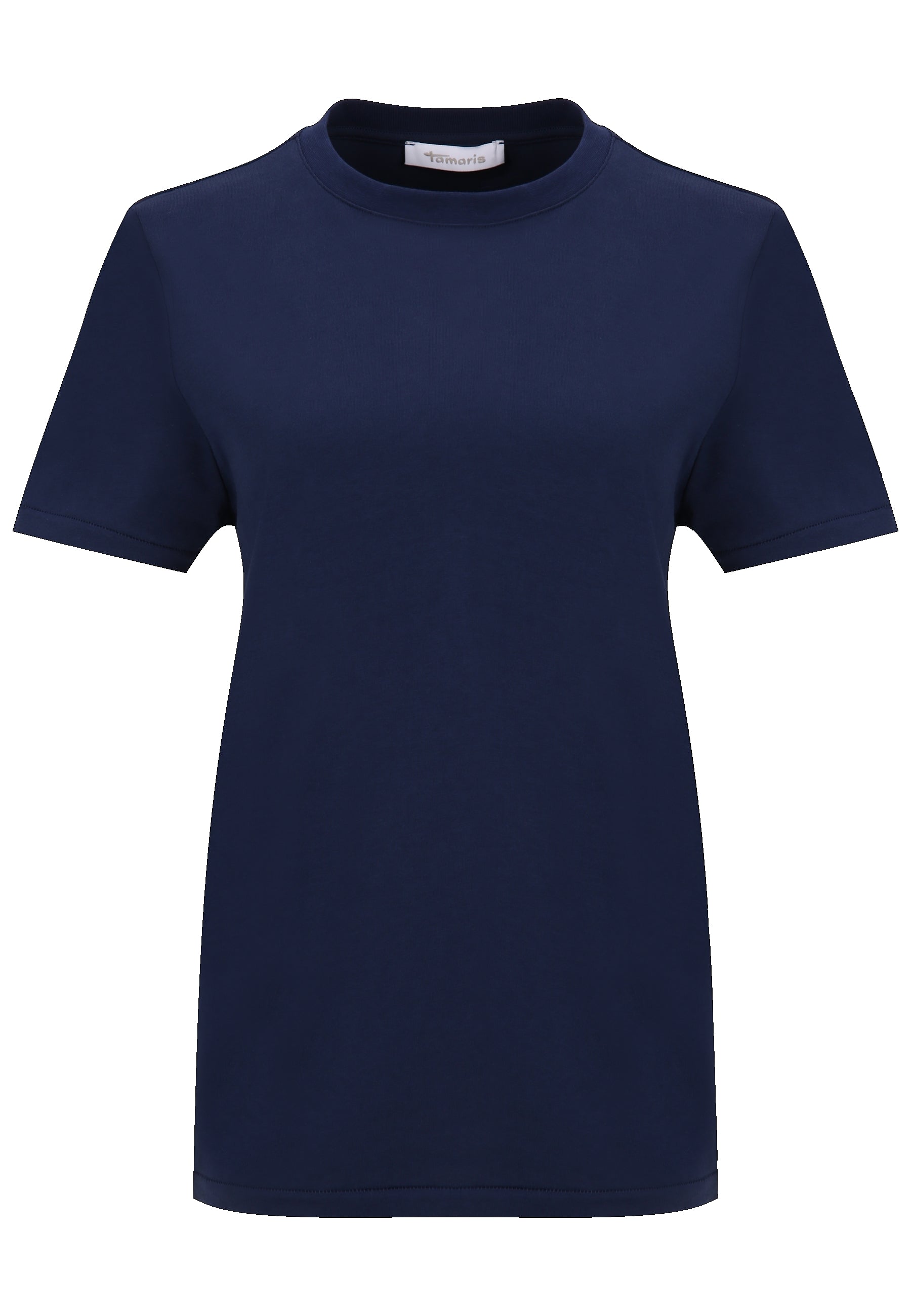 Adria Round Neck Plain Tee in Medieval Blue T-Shirts Tamaris   