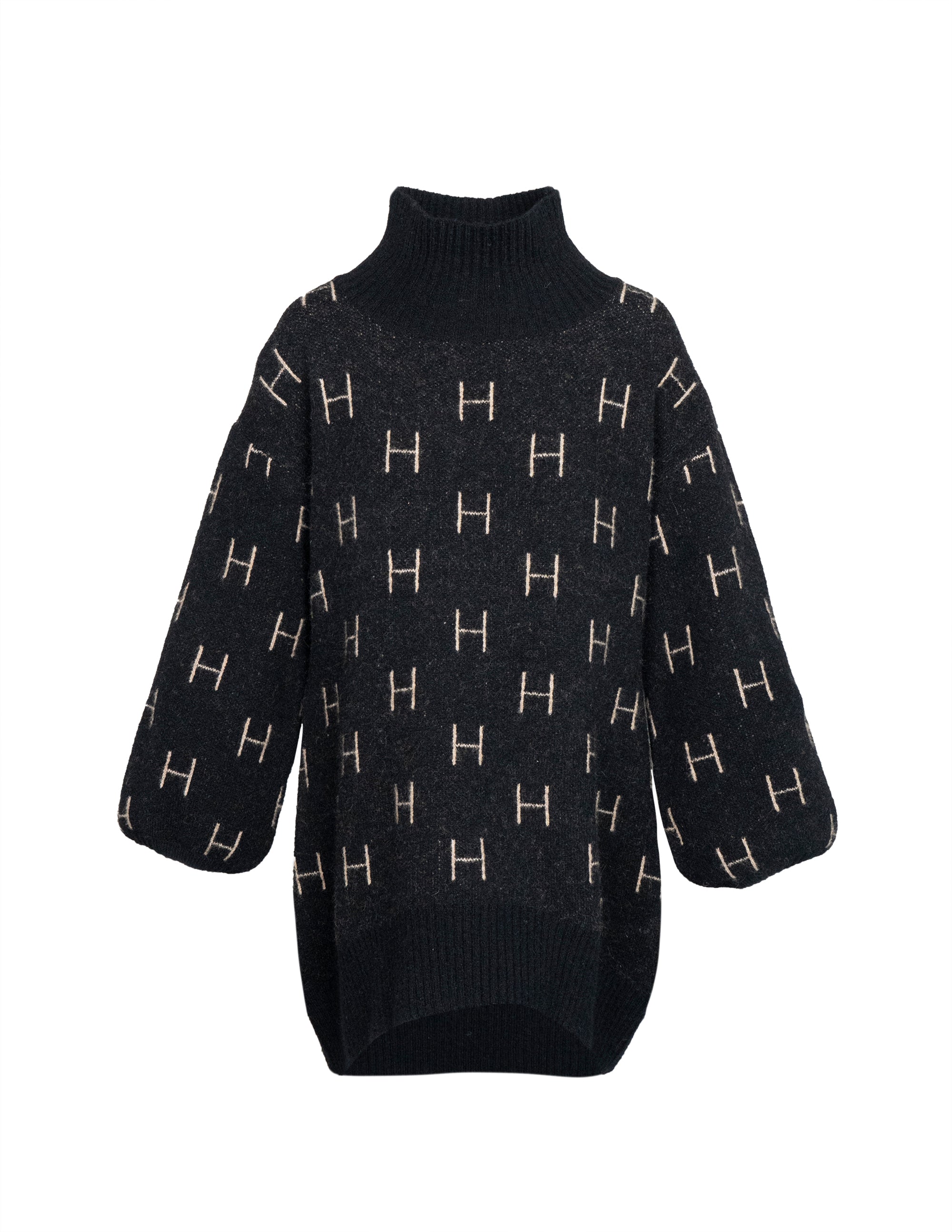 FAM Sweater Long in Black Pullover Hést   