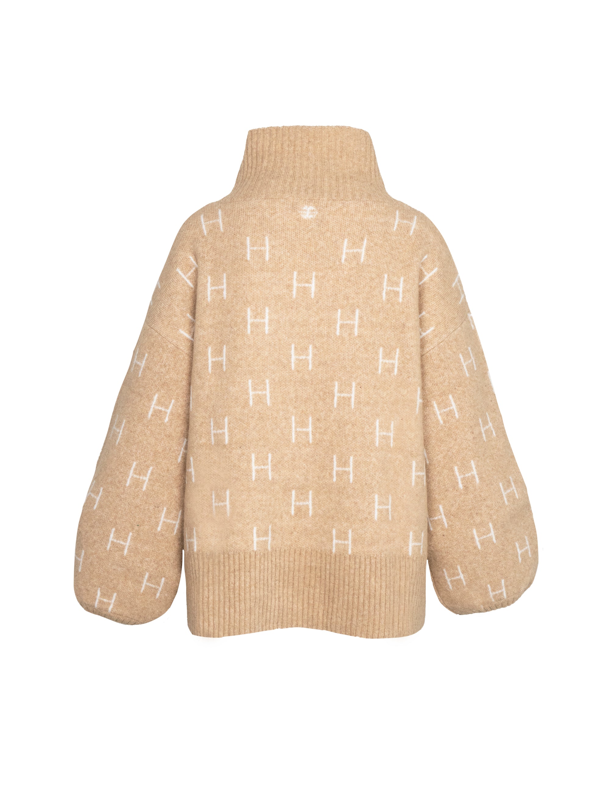 FAM Sweater Short in Light Beige Pullover Hést   