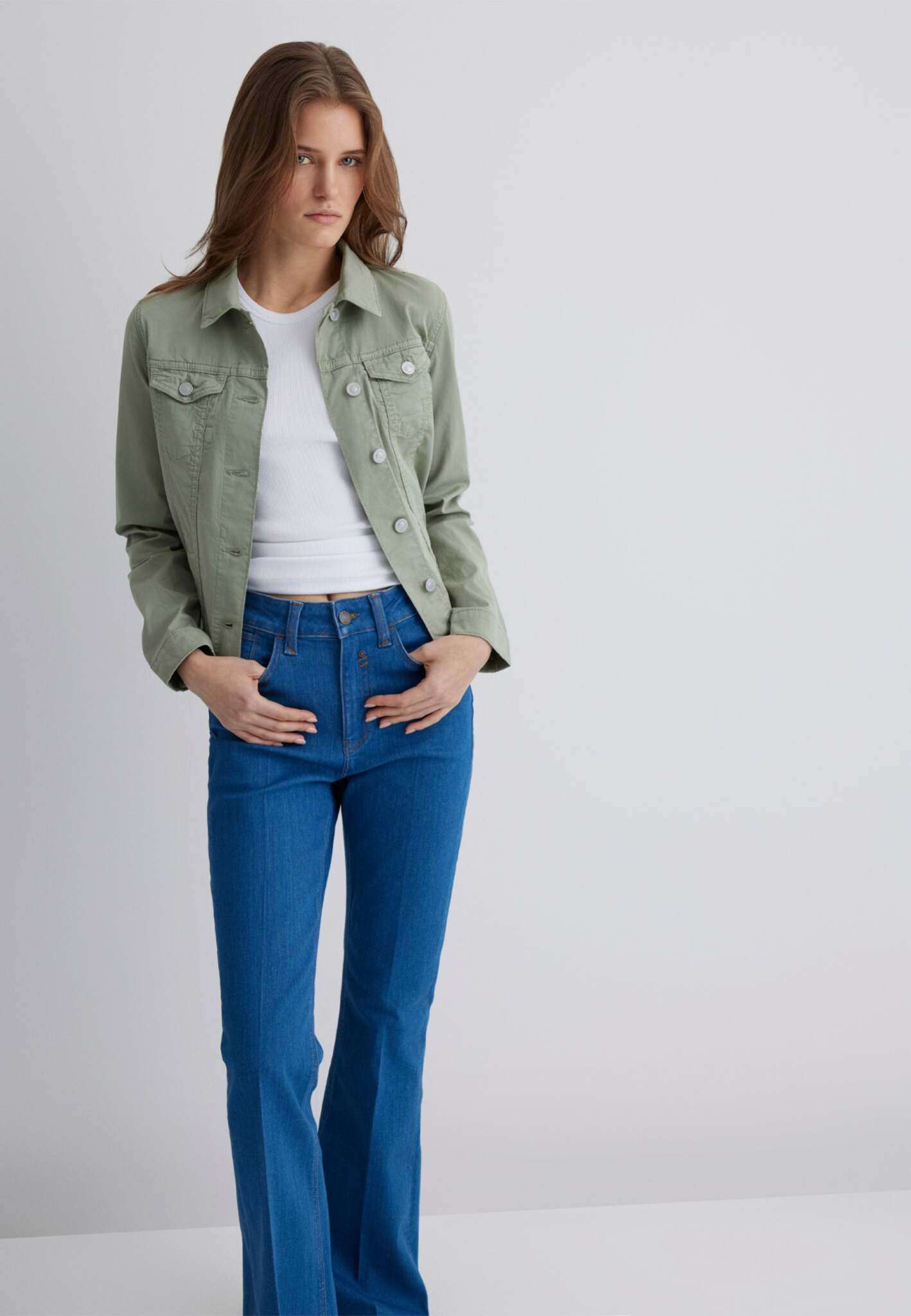 Daisy in Lily Pad Twill Jacken Mavi