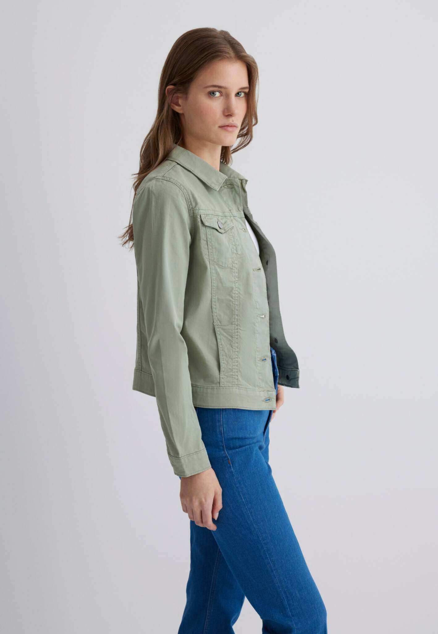 Daisy in Lily Pad Twill Jacken Mavi