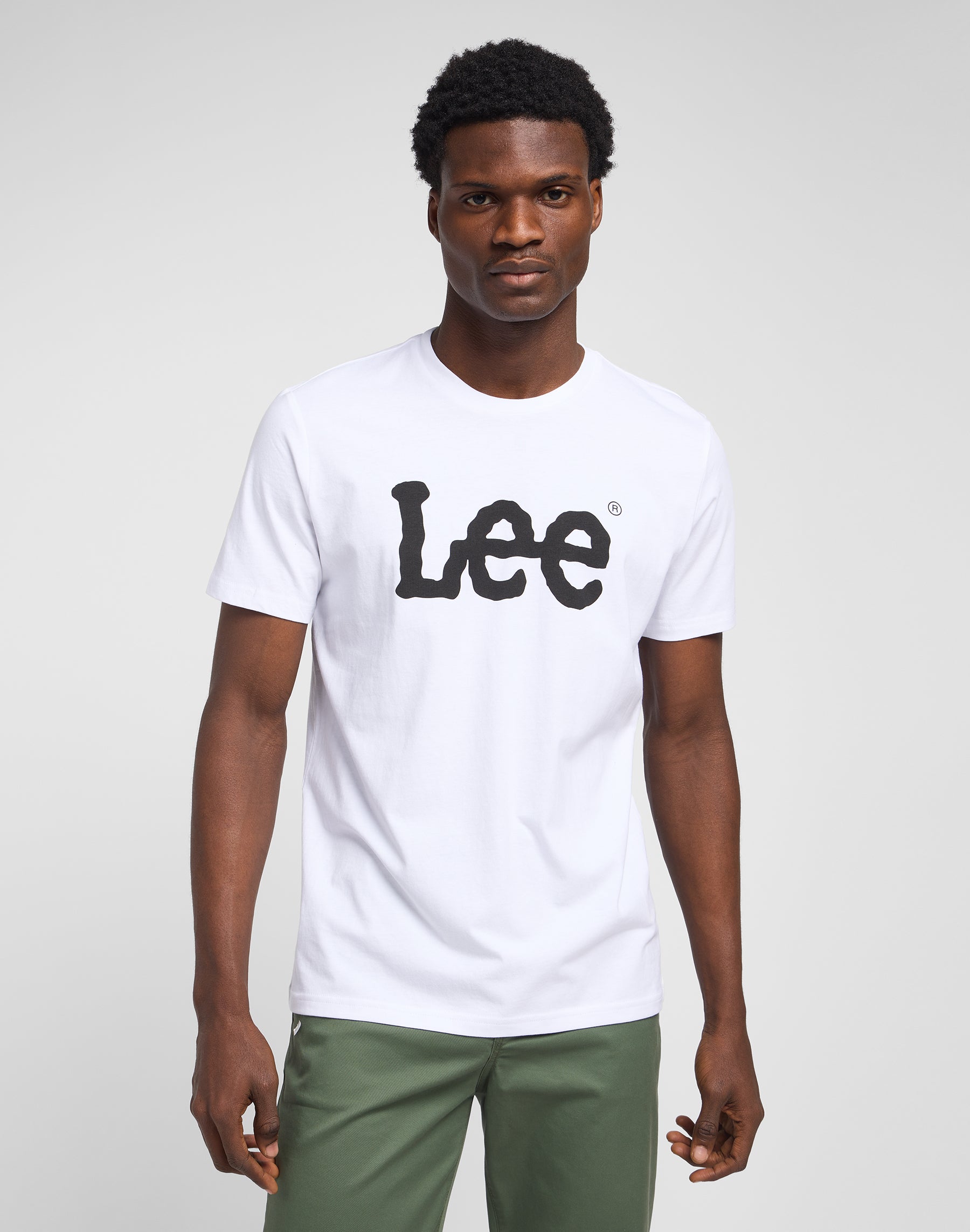 Woobly Logo T-Shirt in White T-Shirts Lee   