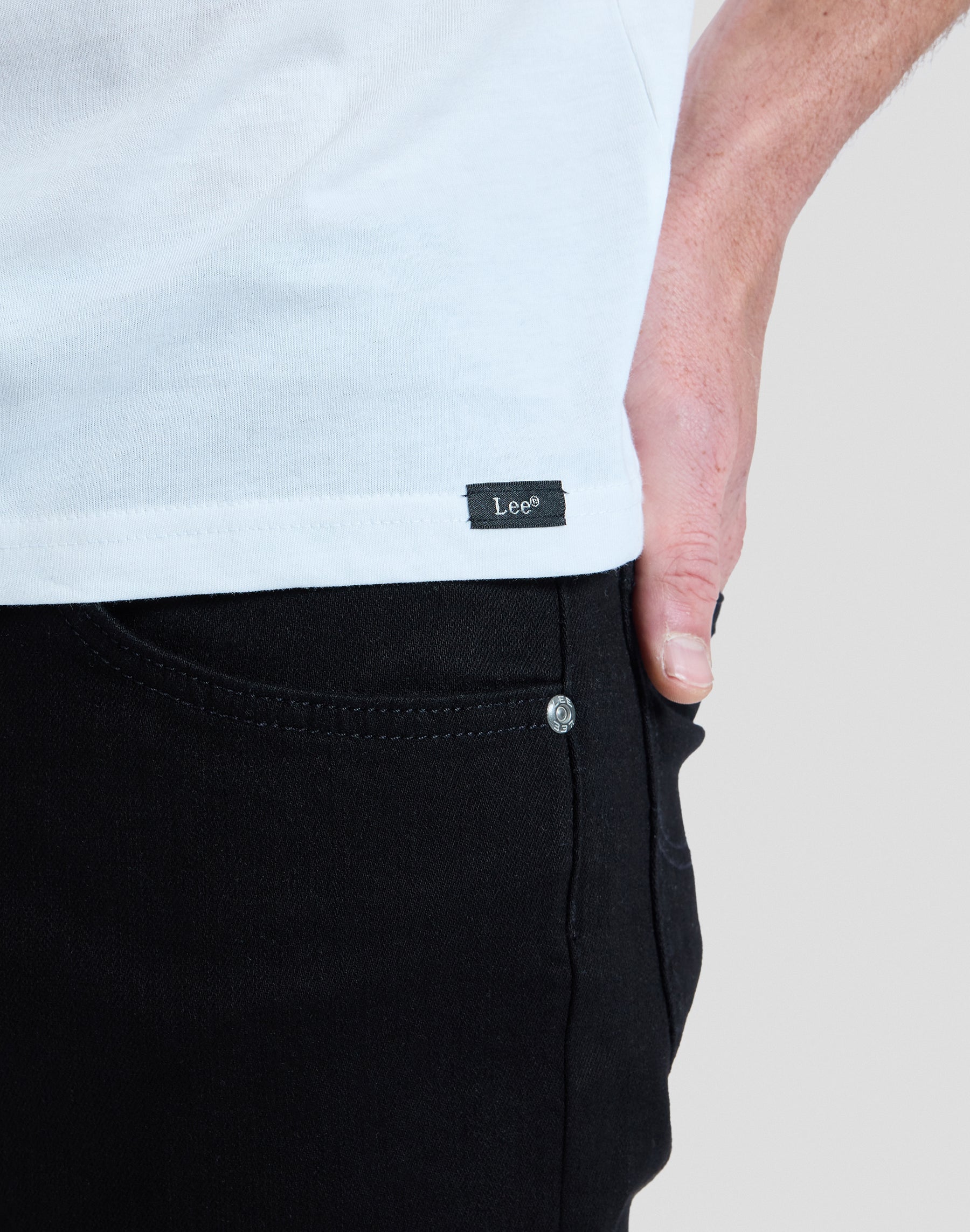 Twin Pack Crew in White T-Shirts Lee